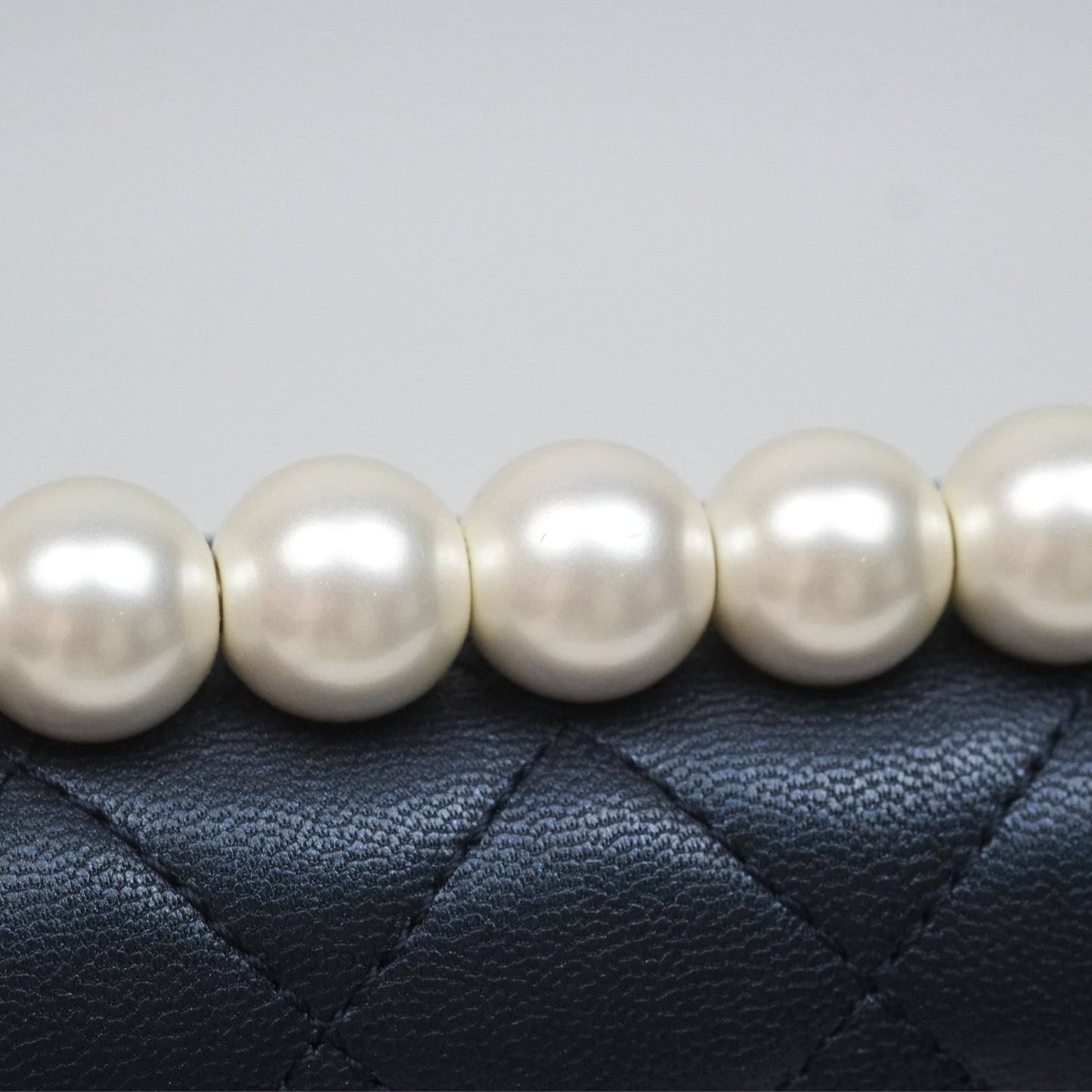 Chanel Quilted Chic Pearls Flap Iridescent Navy Goatskin Aged Gold Hardware