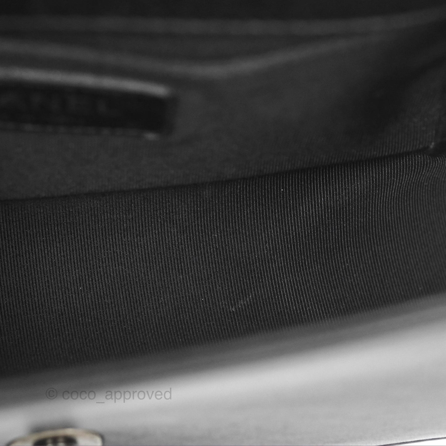 Chanel Small Boy Black Calfskin Ruthenium Hardware