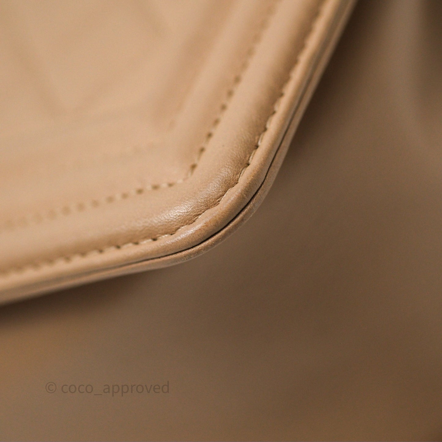 Chanel Boy Quilted Medium Beige Calfskin Gold Hardware