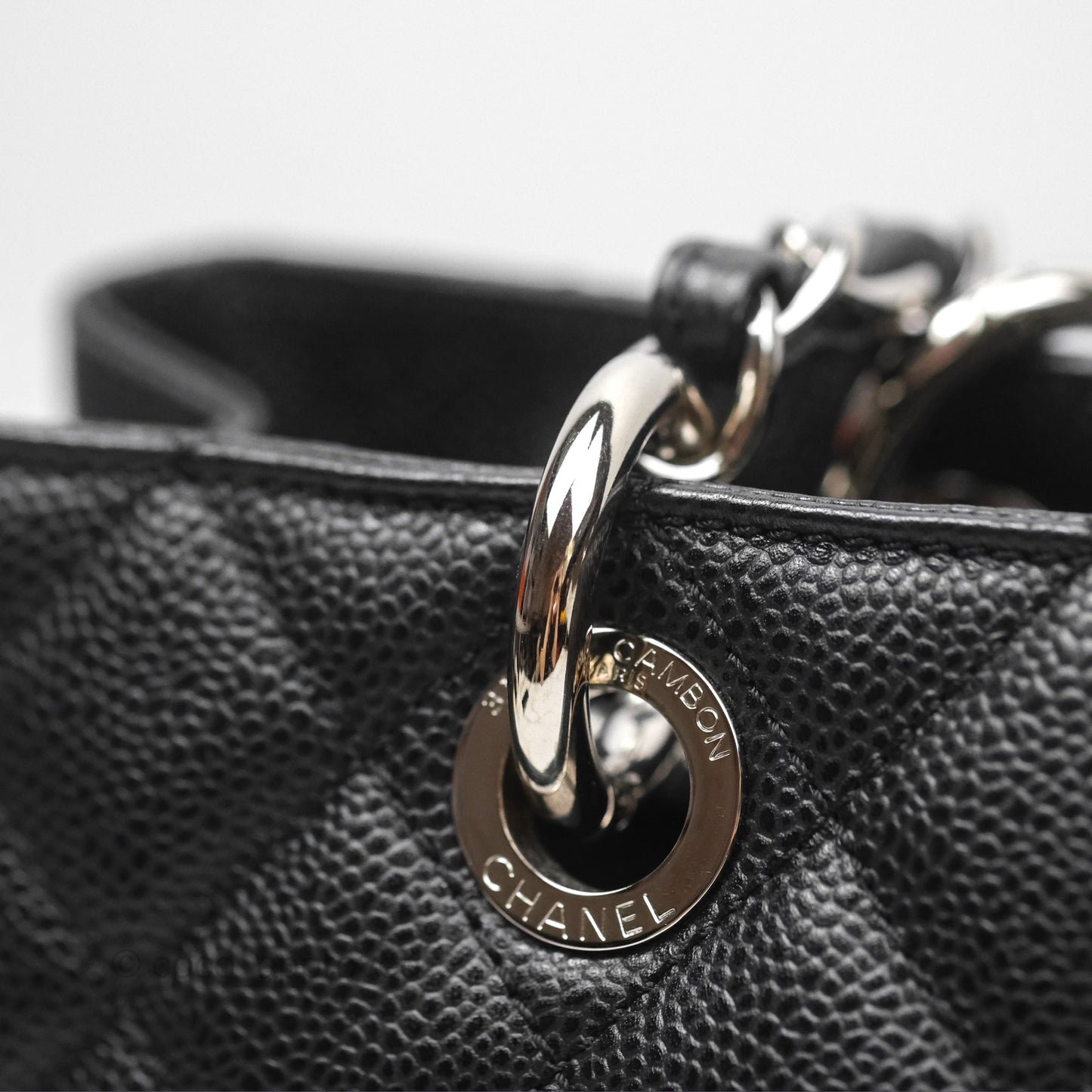 Chanel GST Black Caviar Silver Hardware