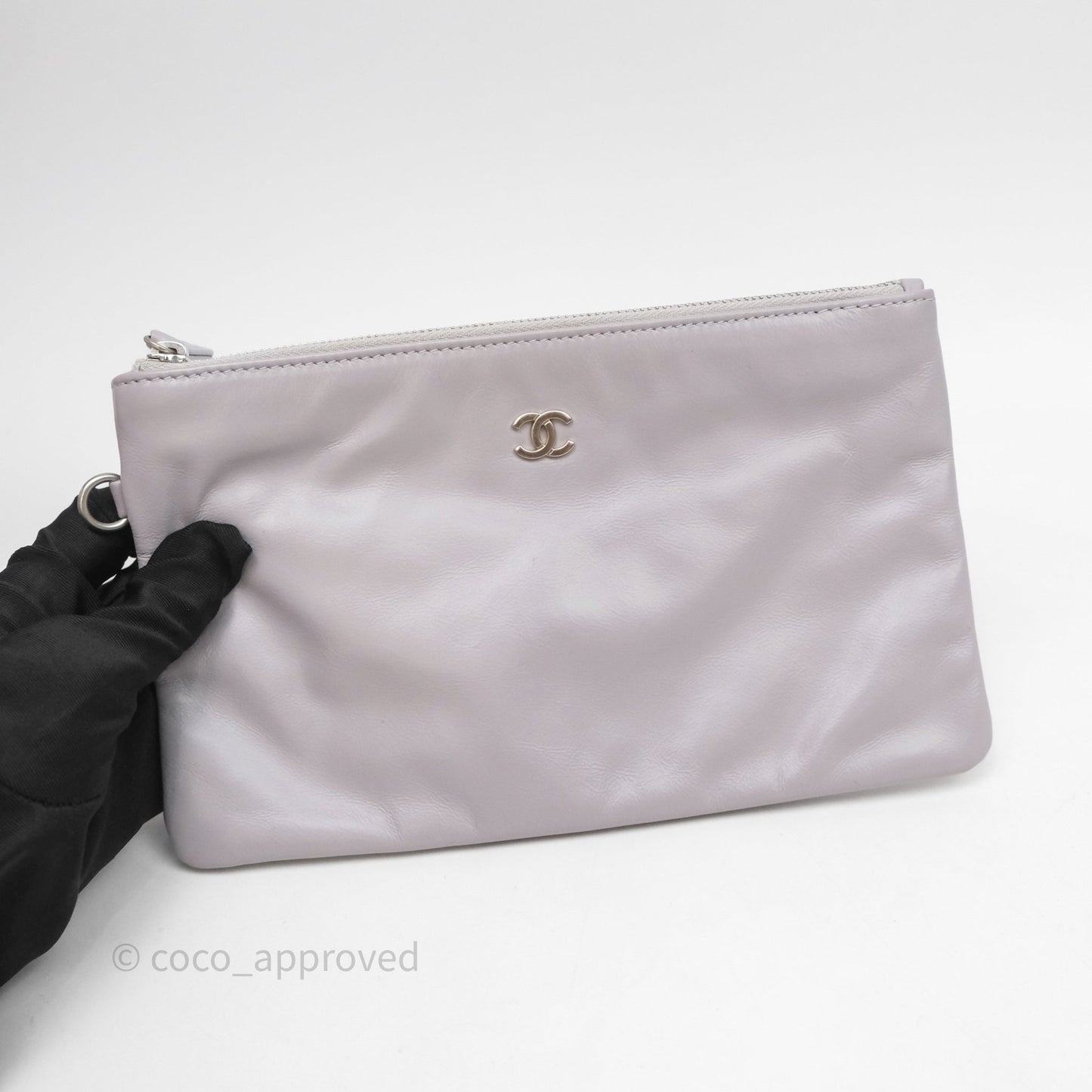 Chanel 22 Small Grey Aged Calfskin Matte Silver Hardware
