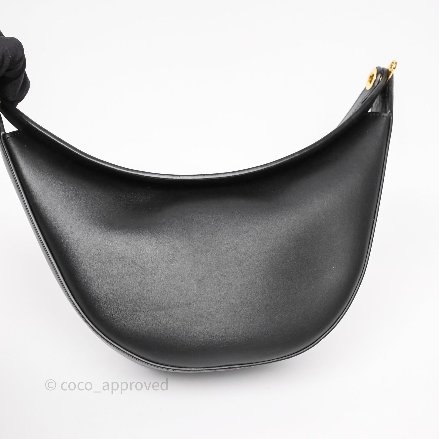 Loewe x Howls Calcifer Luna Shoulder Bag In Black Calfskin