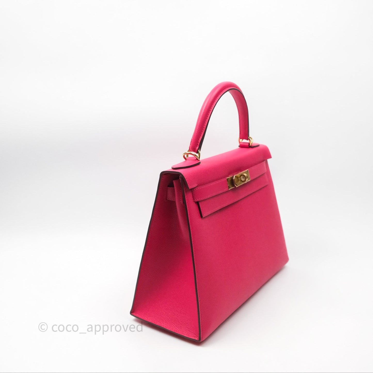 Hermès Kelly 28 Sellier Rose Extreme I6 Epsom Gold Hardware