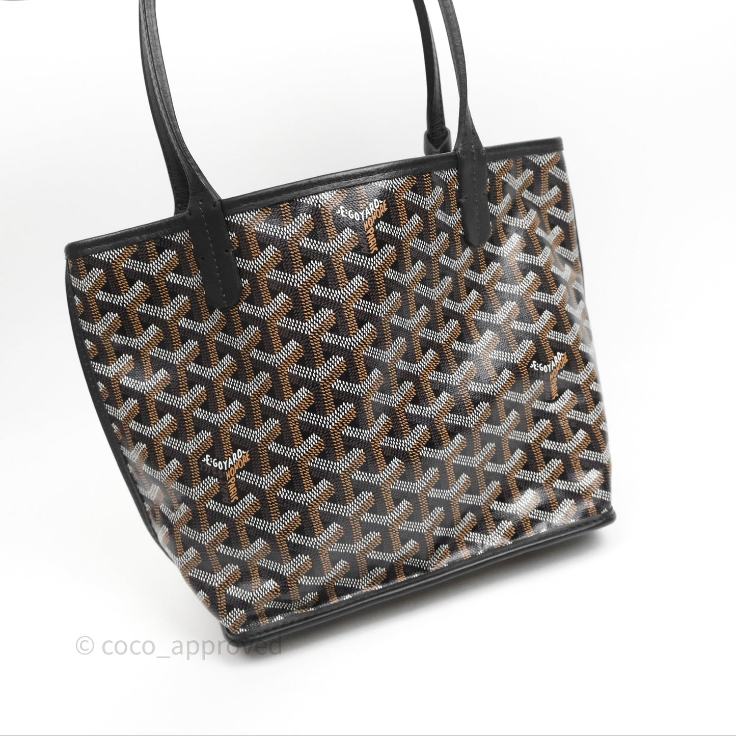 Goyard Anjou Mini Bag Goyardine Canvas Black
