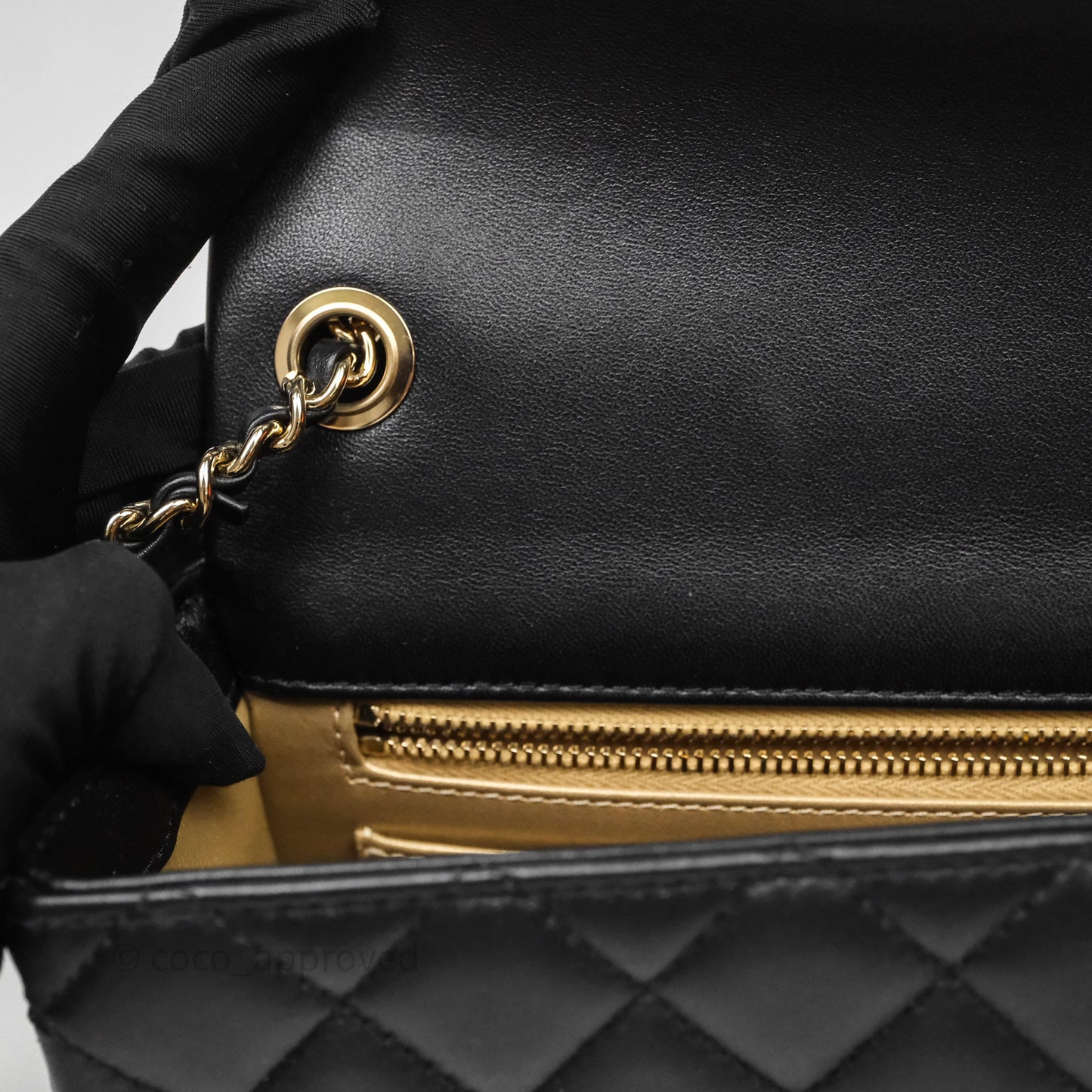 Chanel Ball Crush Mini Rectangular Black Lambskin Gold Hardware