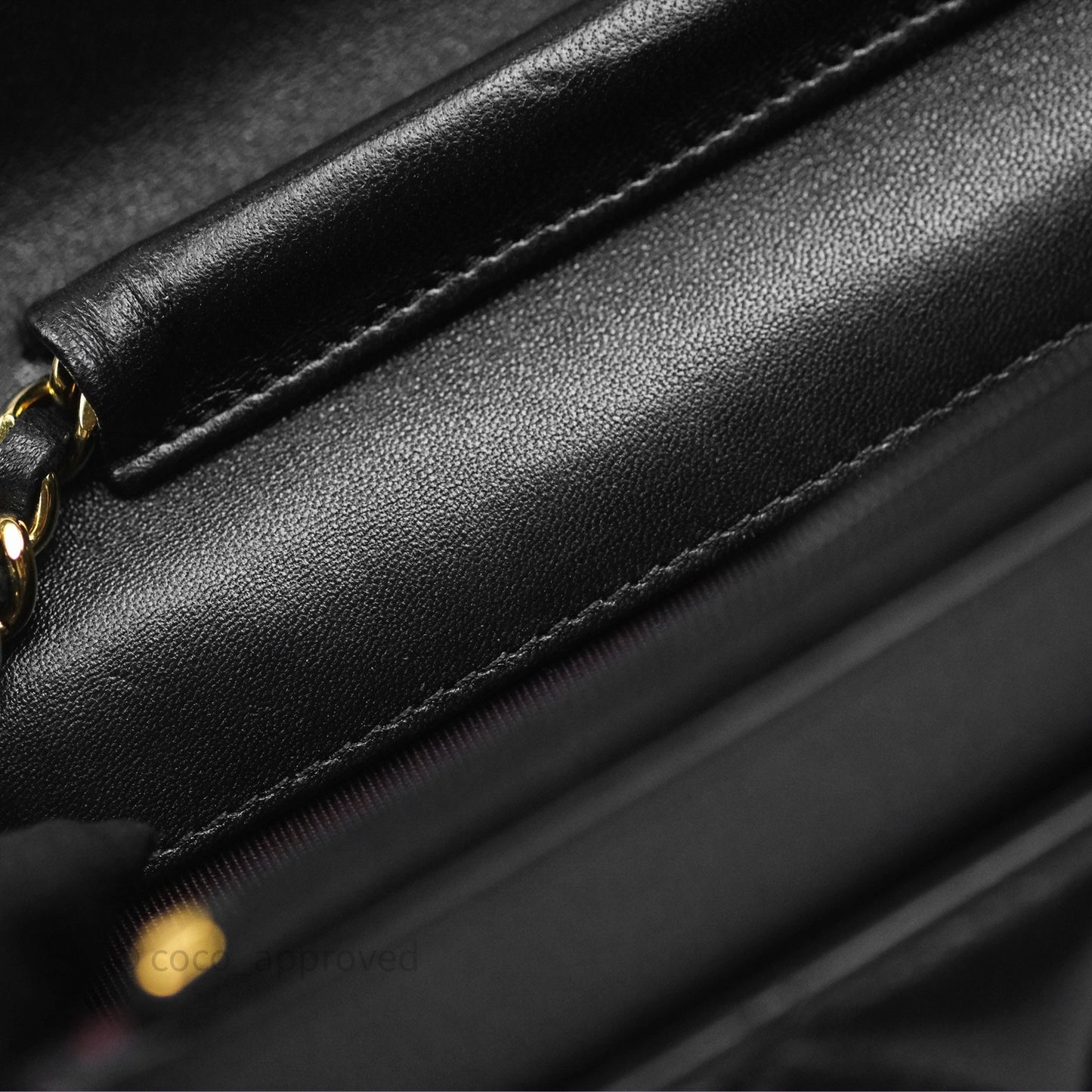 Chanel Quilted Classic Wallet on Chain WOC Black Lambskin Gold Hardware
