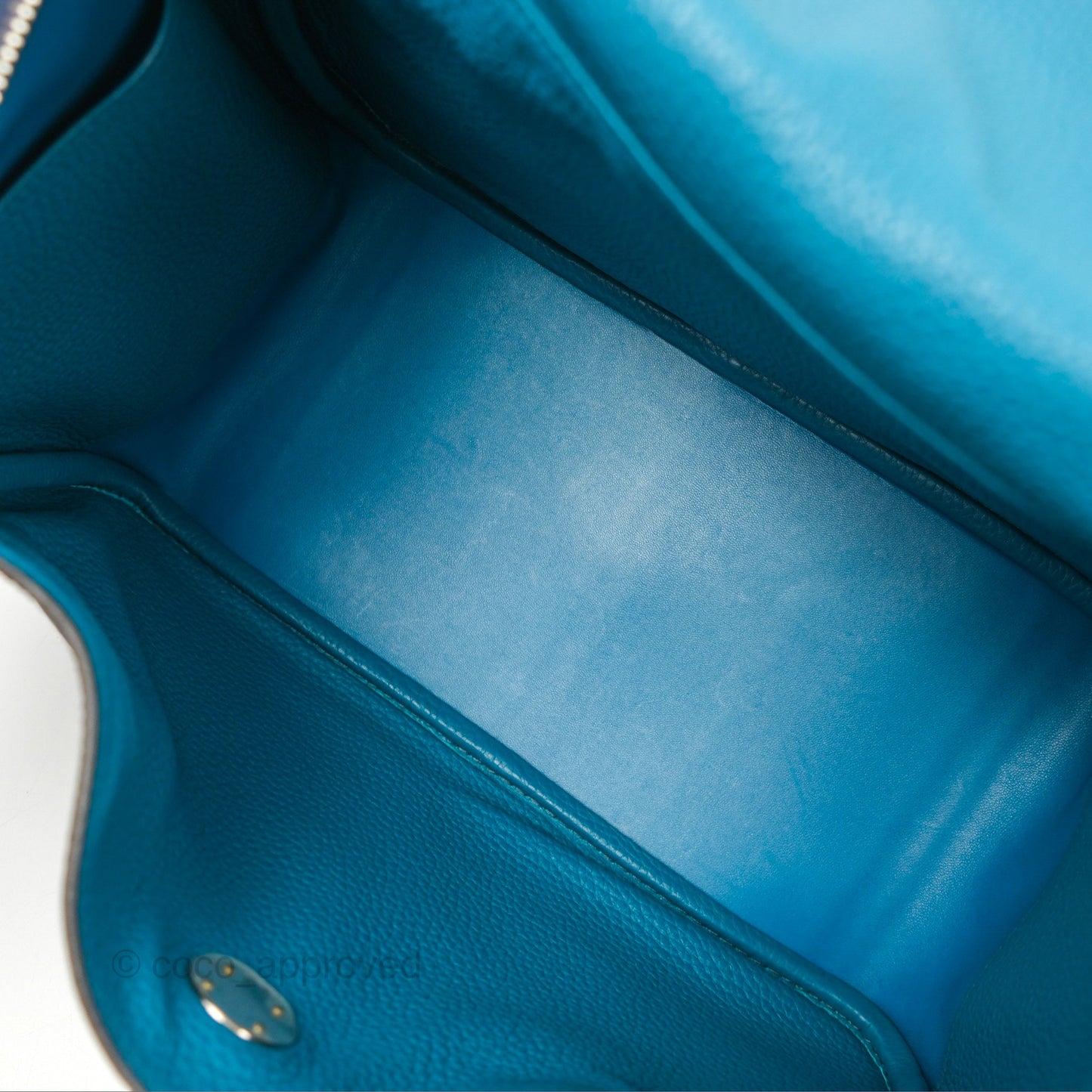 Hermès Lindy 30 Blue Saphir/ Blue Izmir Clemence Palladium Hardware