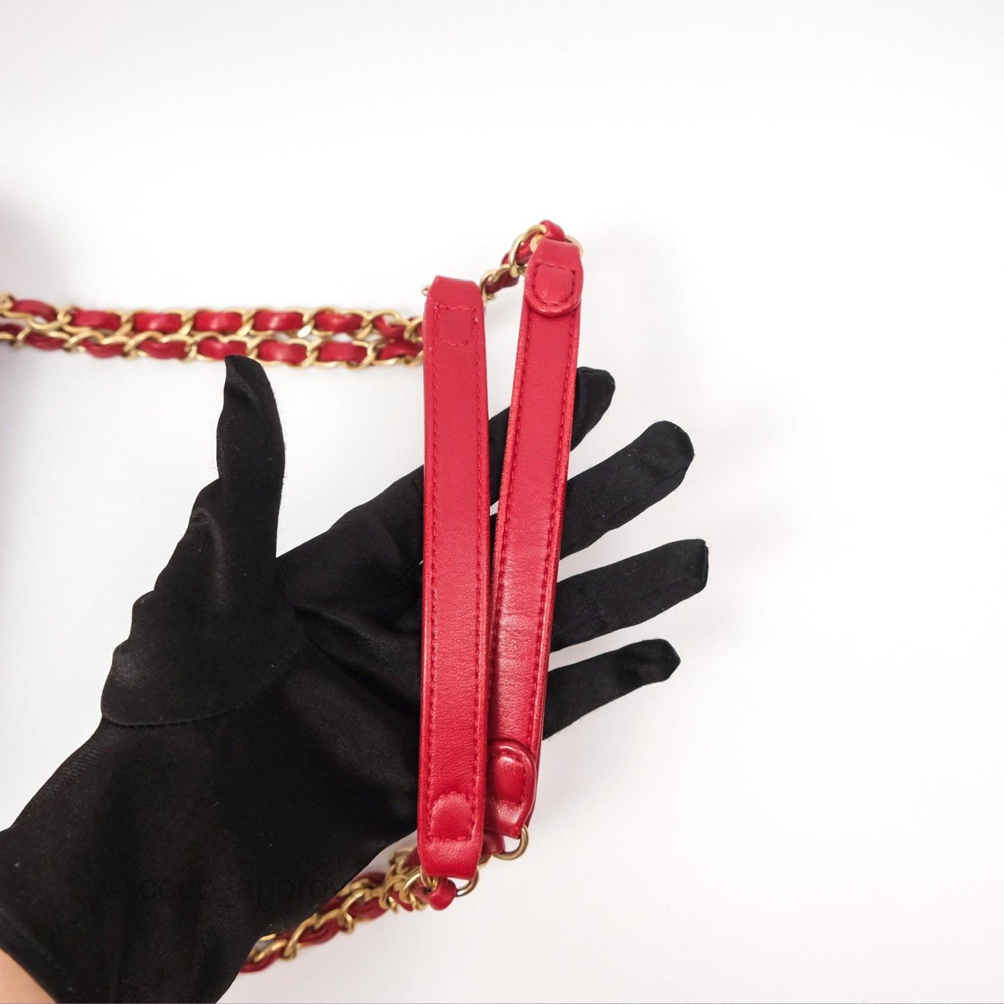 Chanel Tote Bag Red Lambskin Aged Gold Hardware