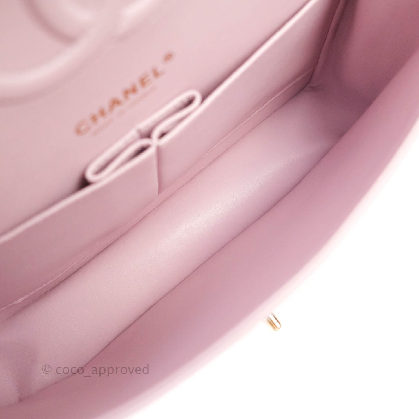 Chanel M/L Medium Double Flap Bag Lilac Rose Clair Caviar Gold Hardware 21S