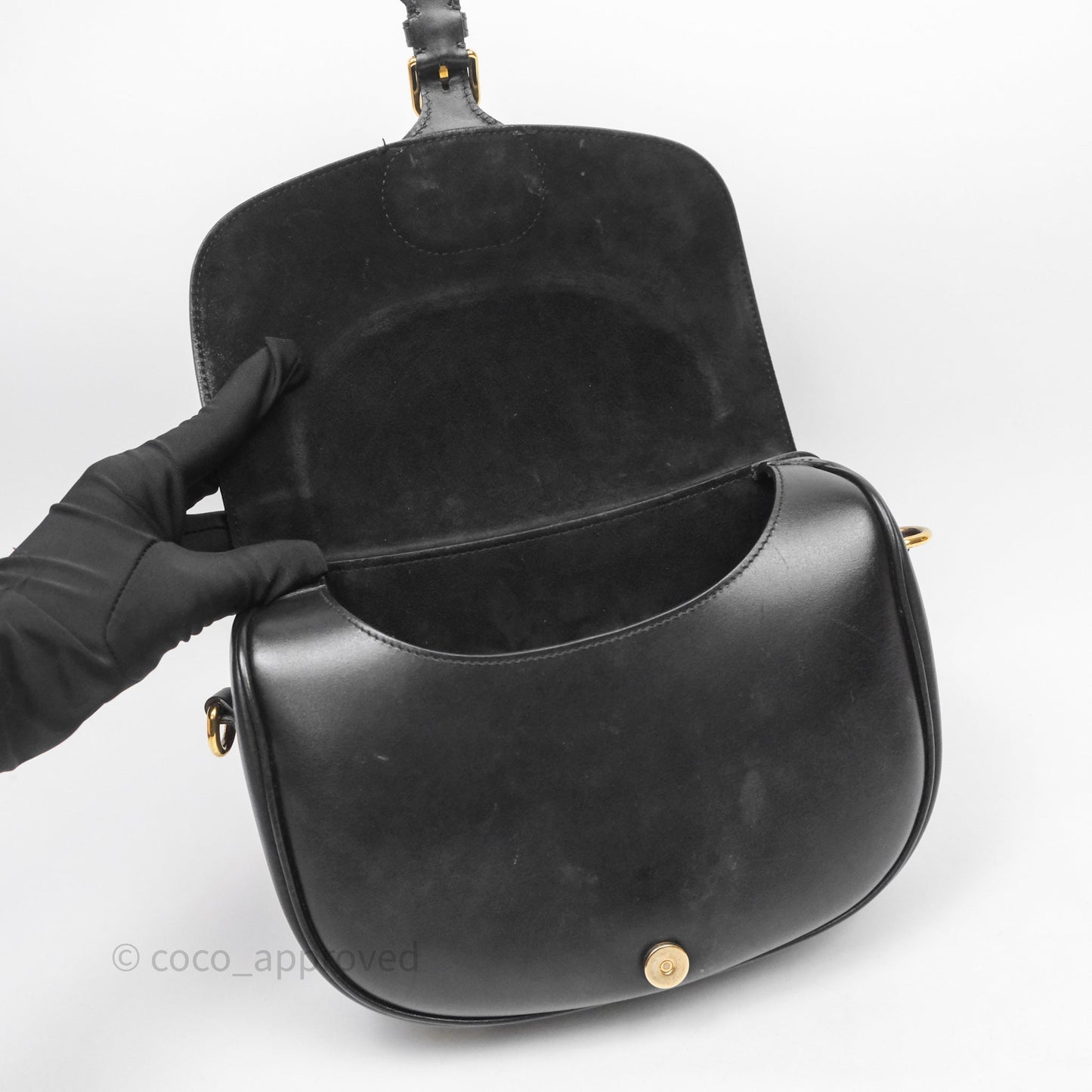 Christian Dior Medium Bobby Flap Black Box Calfskin