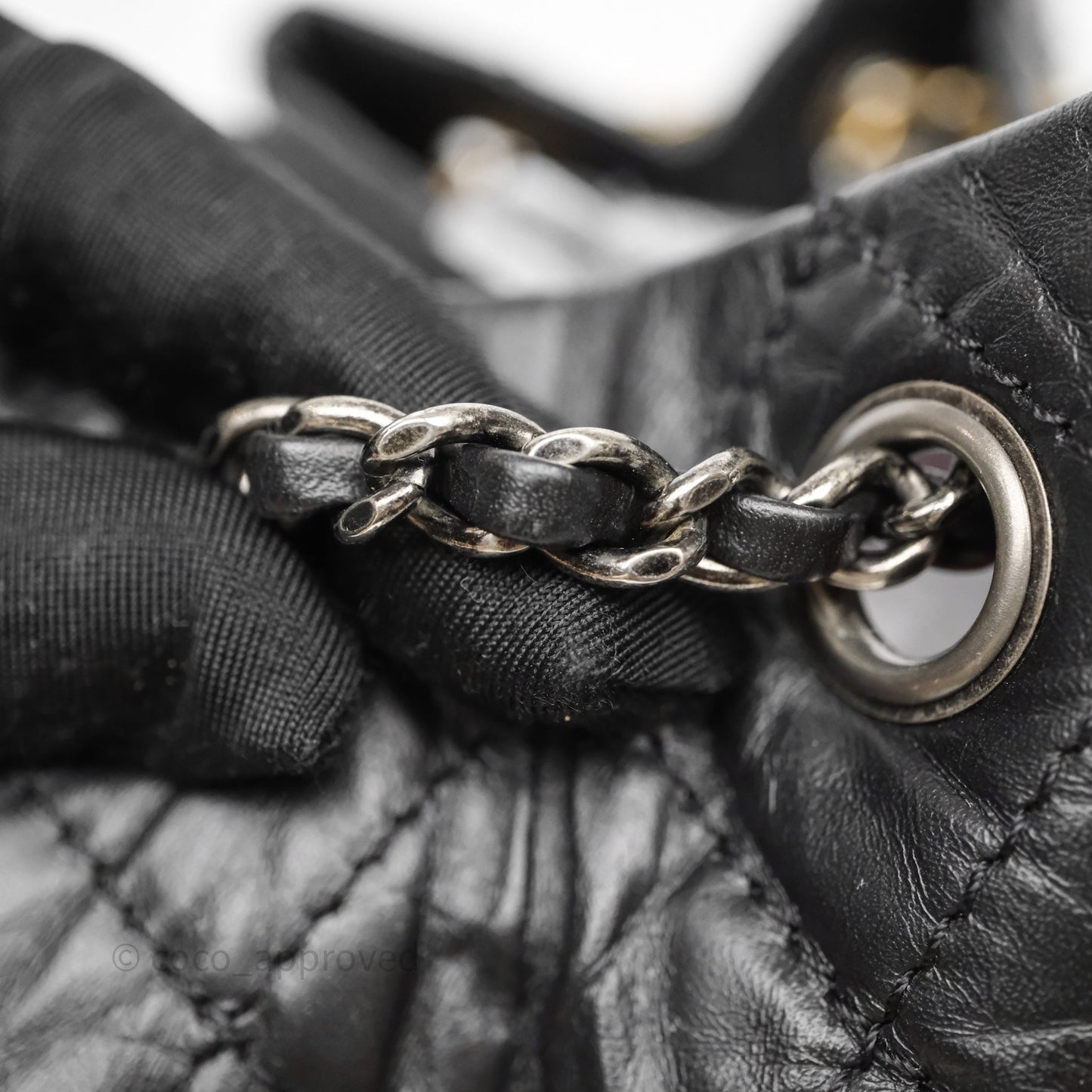 Chanel Small Gabrielle Backpack Black Aged Calfskin
