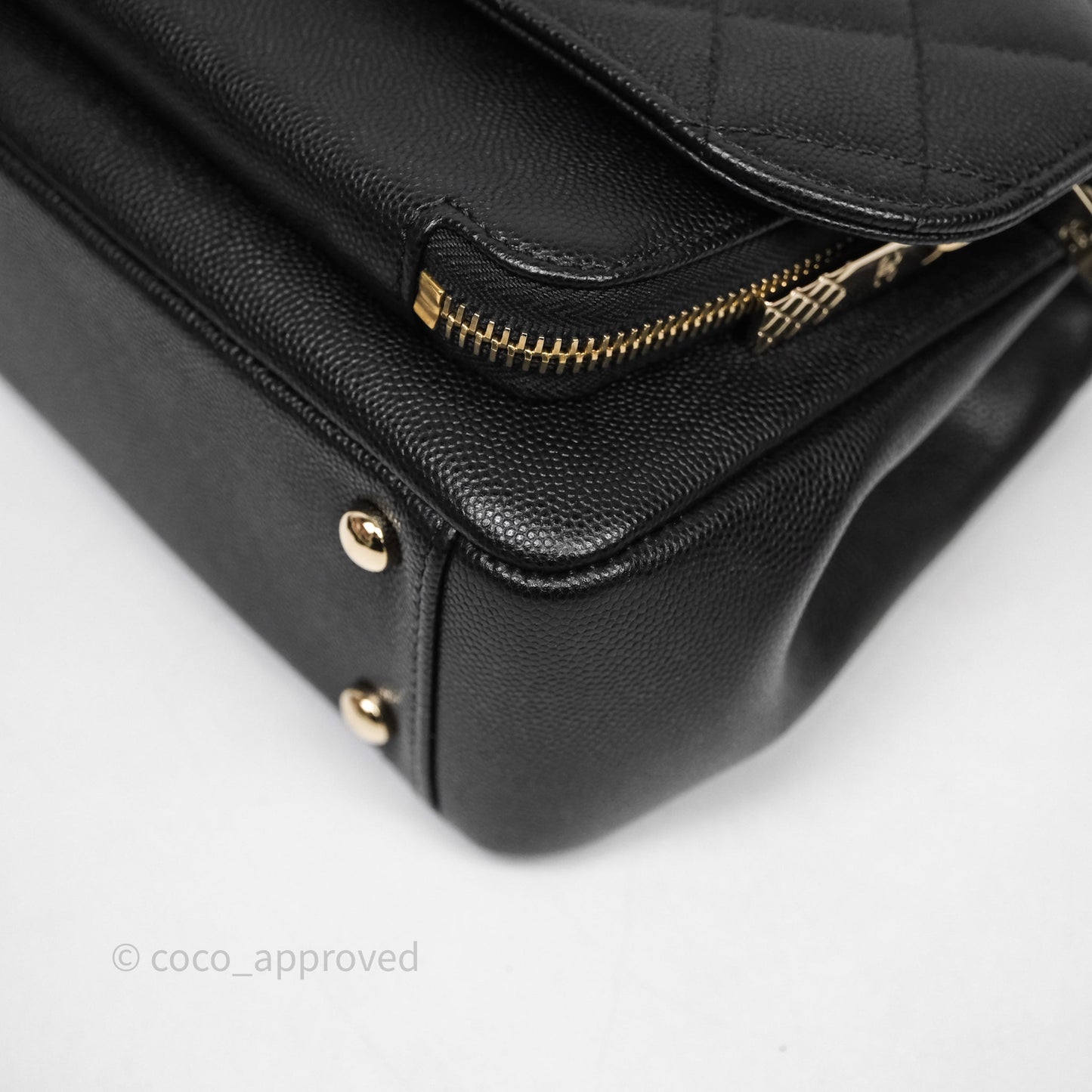 Chanel Quilted Medium Business Affinity Flap Black Caviar Gold Hardware
