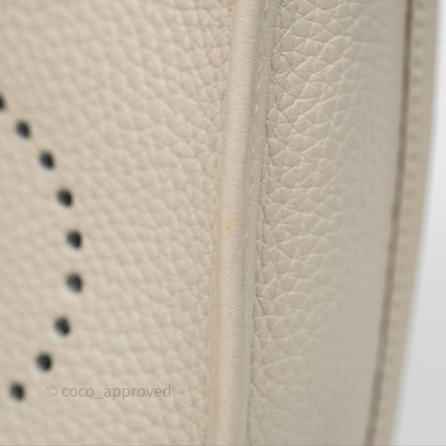 Hermès Mini Evelyne Craie 10 Clemence Palladium Hardware