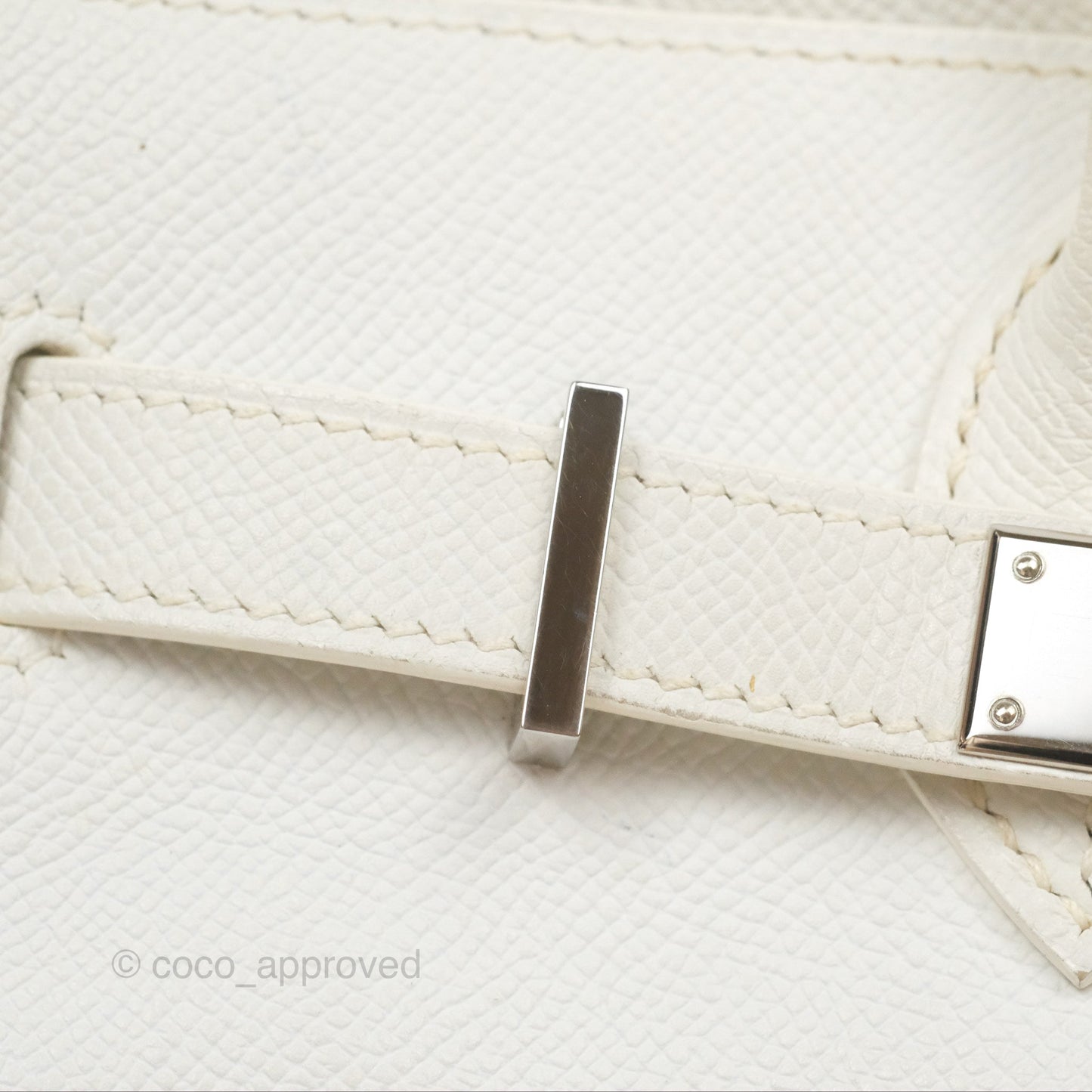 Hermès Birkin 30 Retourne White Epsom Palladium Hardware