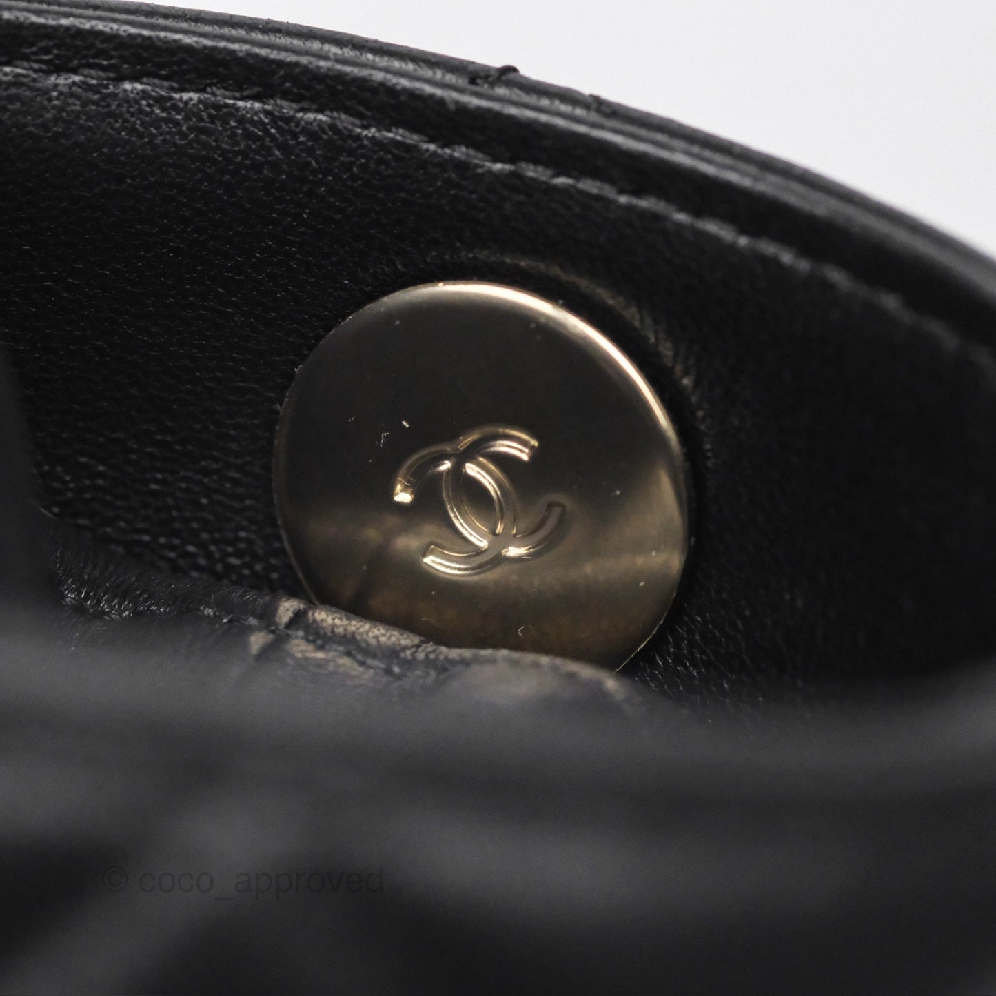 Chanel Small Bucket With Chain Black Lambskin Gold Hardware 21A
