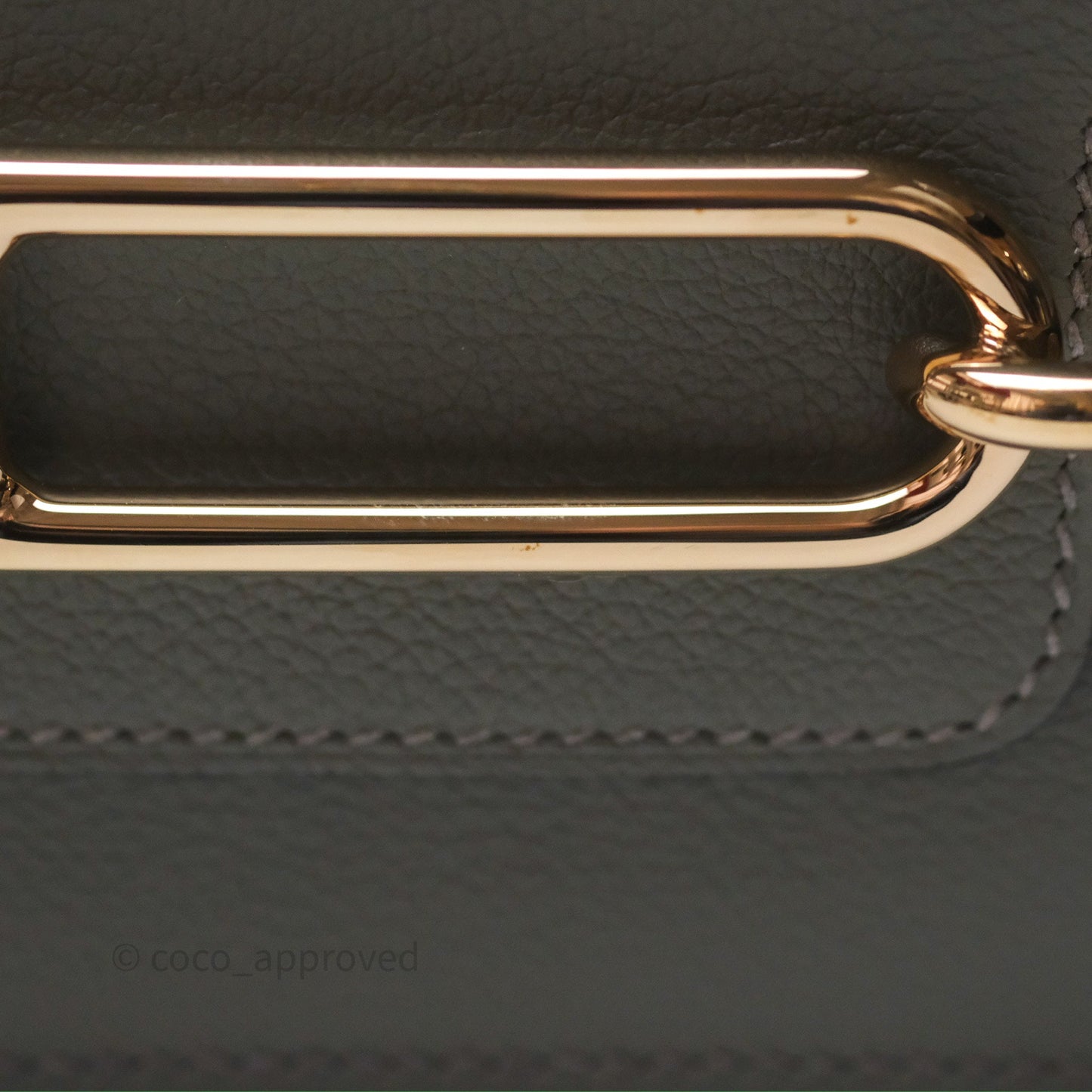 Hermès Roulis Mini 18 Gris Meyer 0L Evercolor Permabrass Hardware