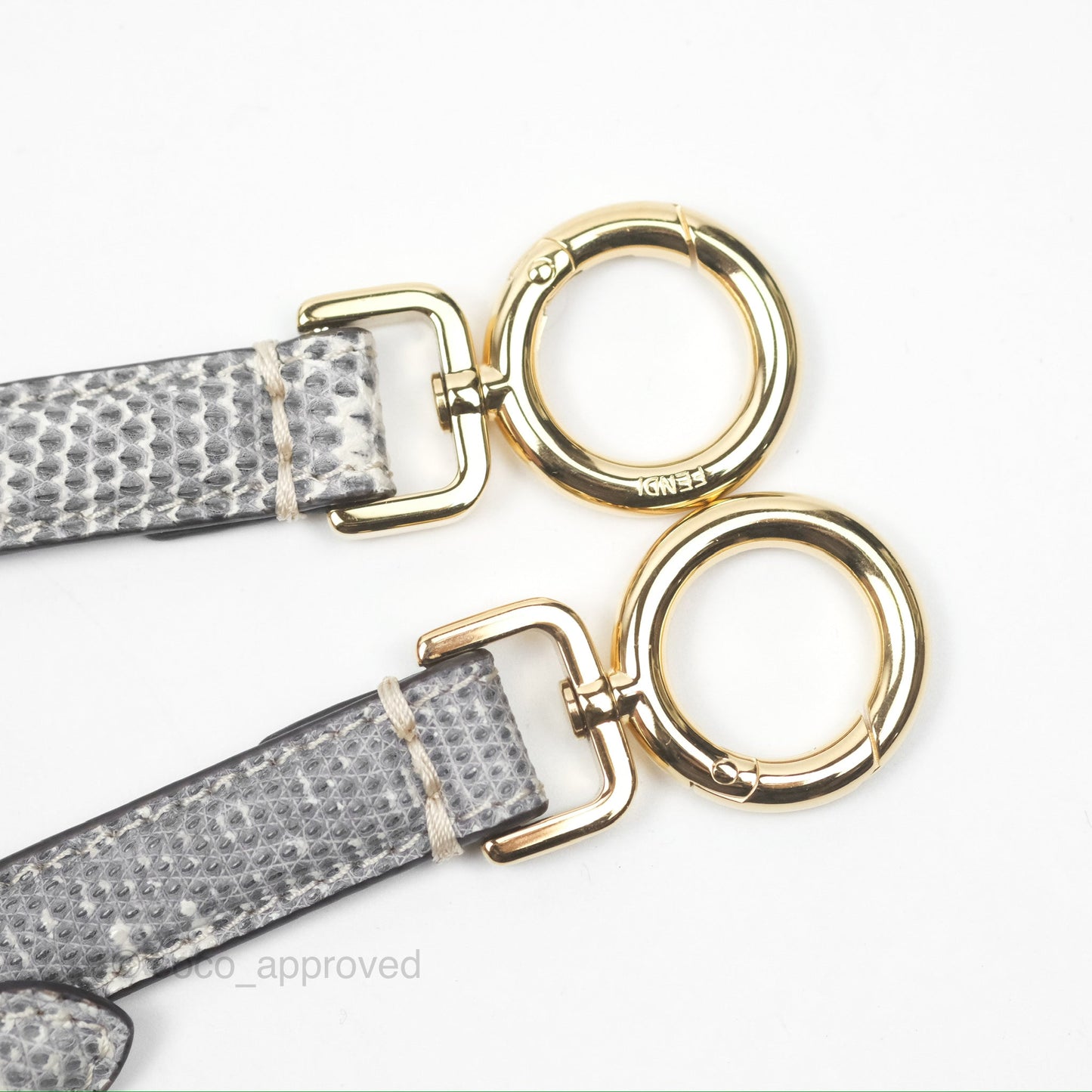 Fendi Peekaboo ISeeU Petite White lizard Leather Bag