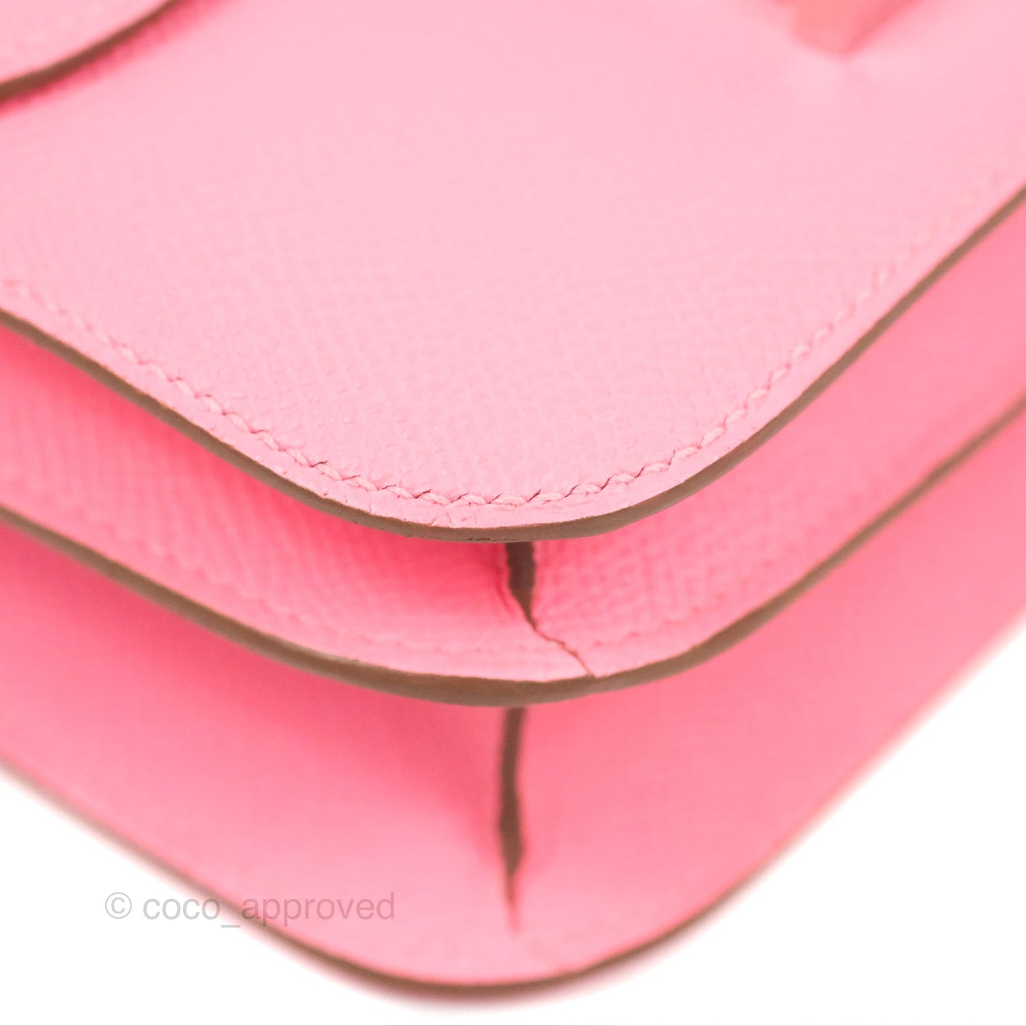 Hermès Constance Mini 18cm Rose d'ete Epsom Palladium Hardware