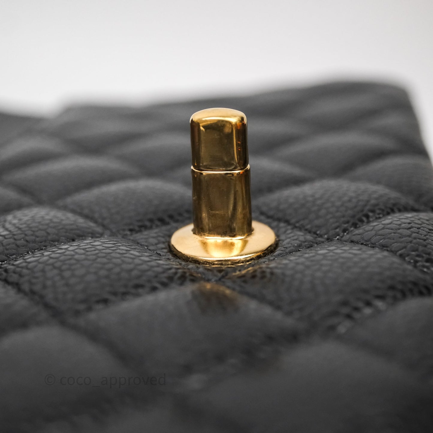 Chanel Classic Medium Flap Quilted Black Caviar Gold Hardware
