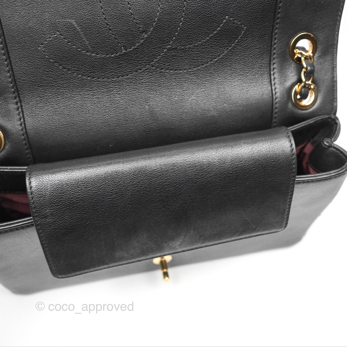 Chanel Mademoiselle Flap Bag Black Calfskin Gold Hardware