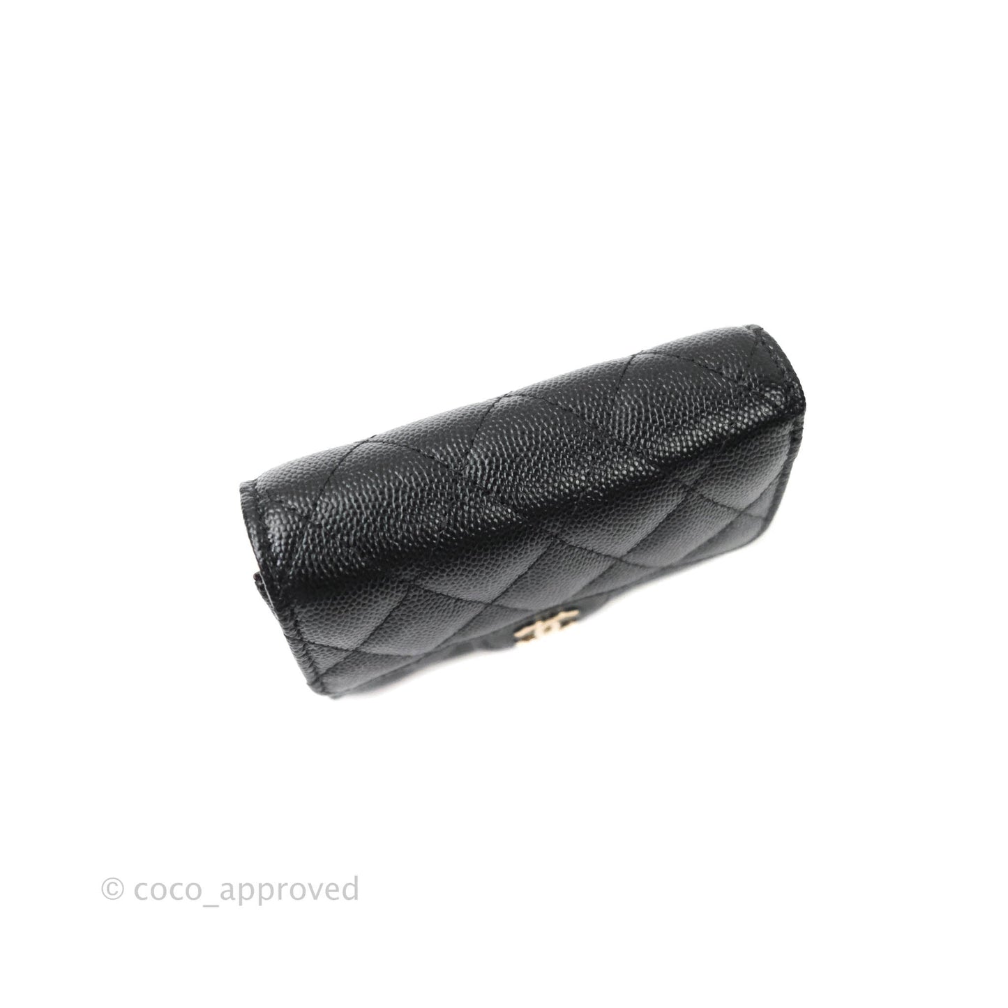 Chanel Classic Flap Small Wallet Black Caviar Gold Hardware⁣
