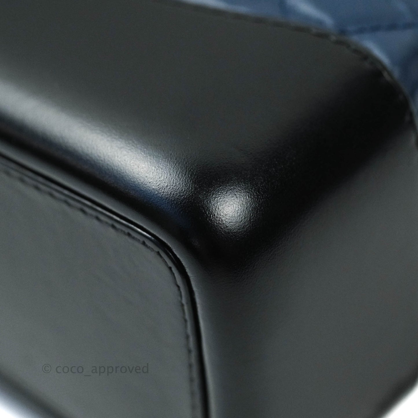 Chanel Small Gabrielle Backpack Navy Black Aged Calfskin