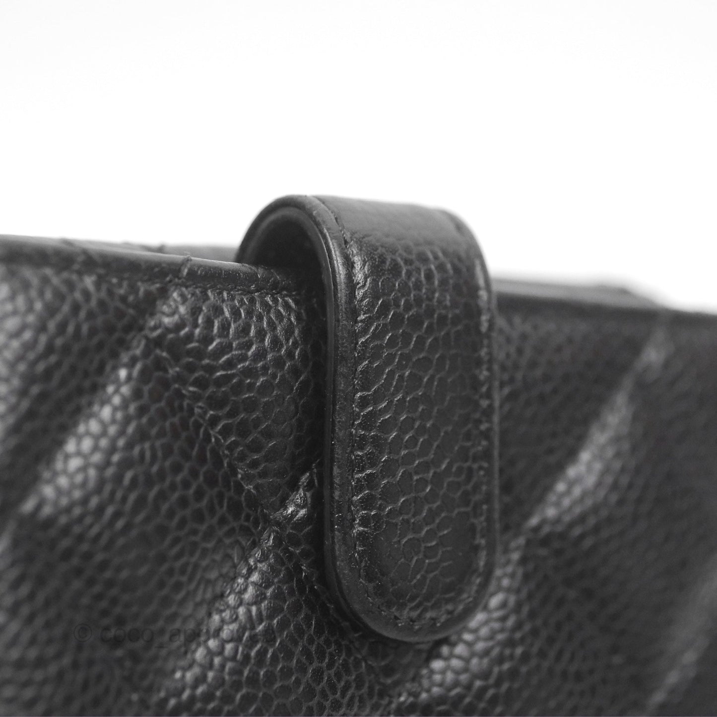 Chanel Quilted Short Flap Black Caviar Gold Hardware