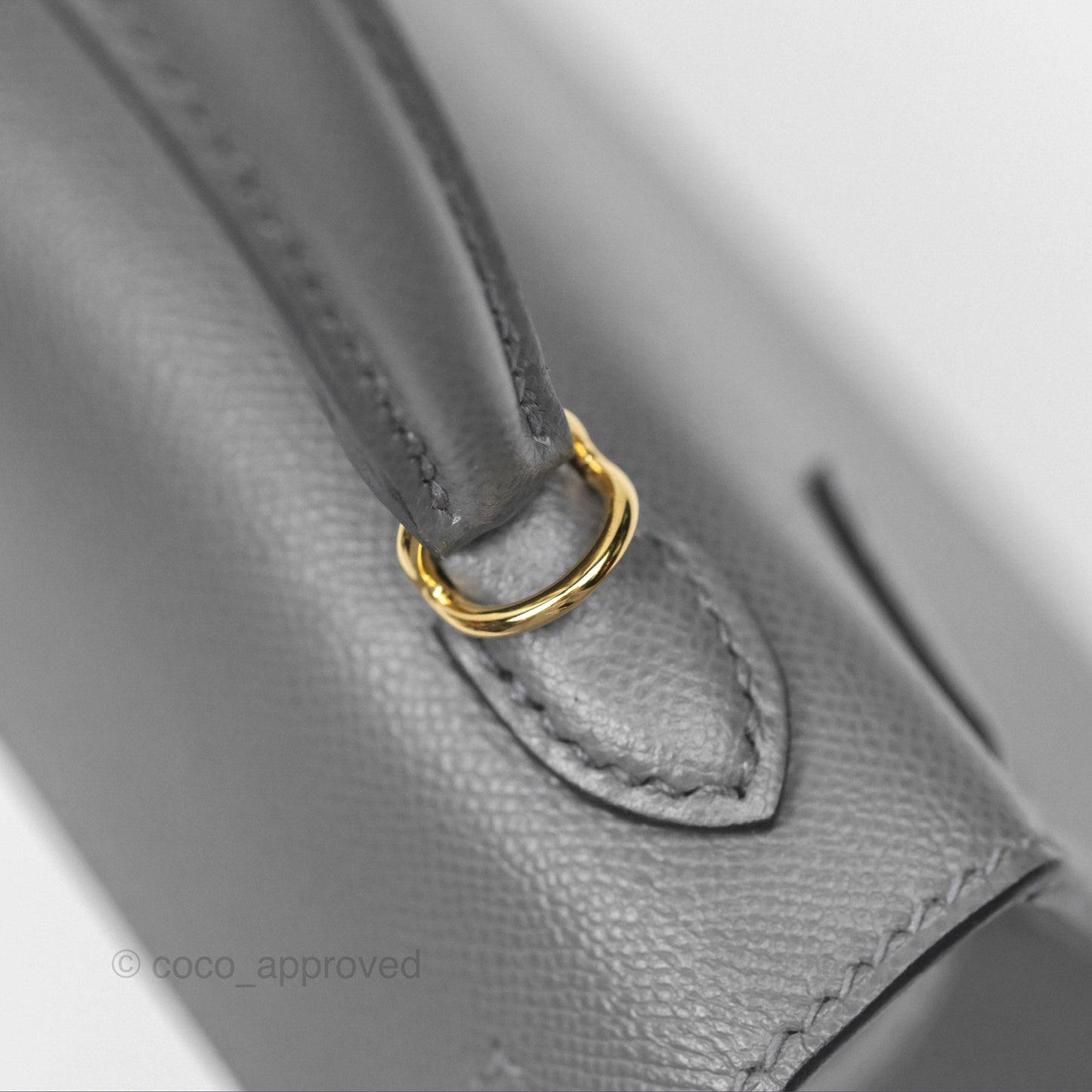 Hermès Mini Kelly II Gris Meyer 0L Madame Leather Gold Hardware