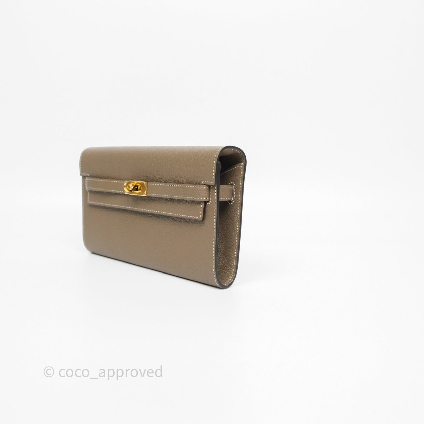 Hermès Kelly To Go Wallet Etoupe 18 Chevre Mysore Gold Hardware