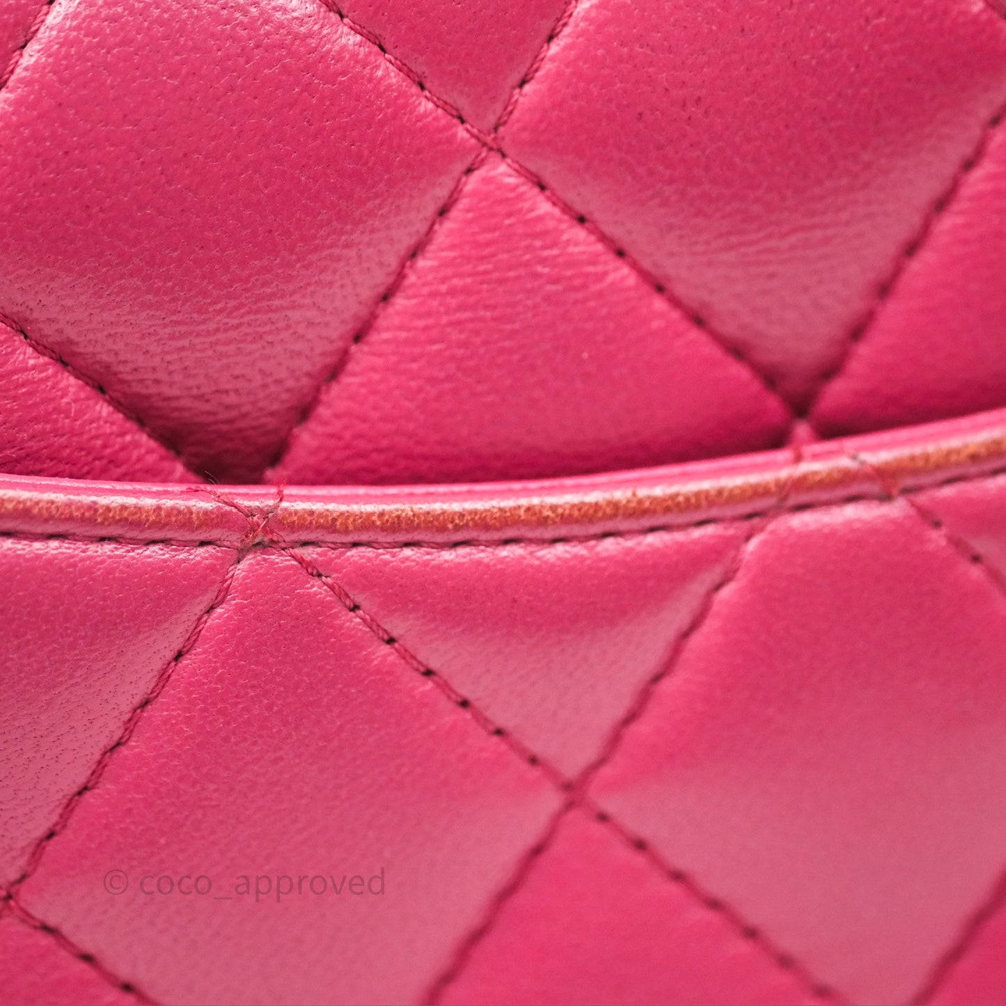 Chanel Quilted Mini Rectangular Flap Dark Pink Lambskin Silver Hardware