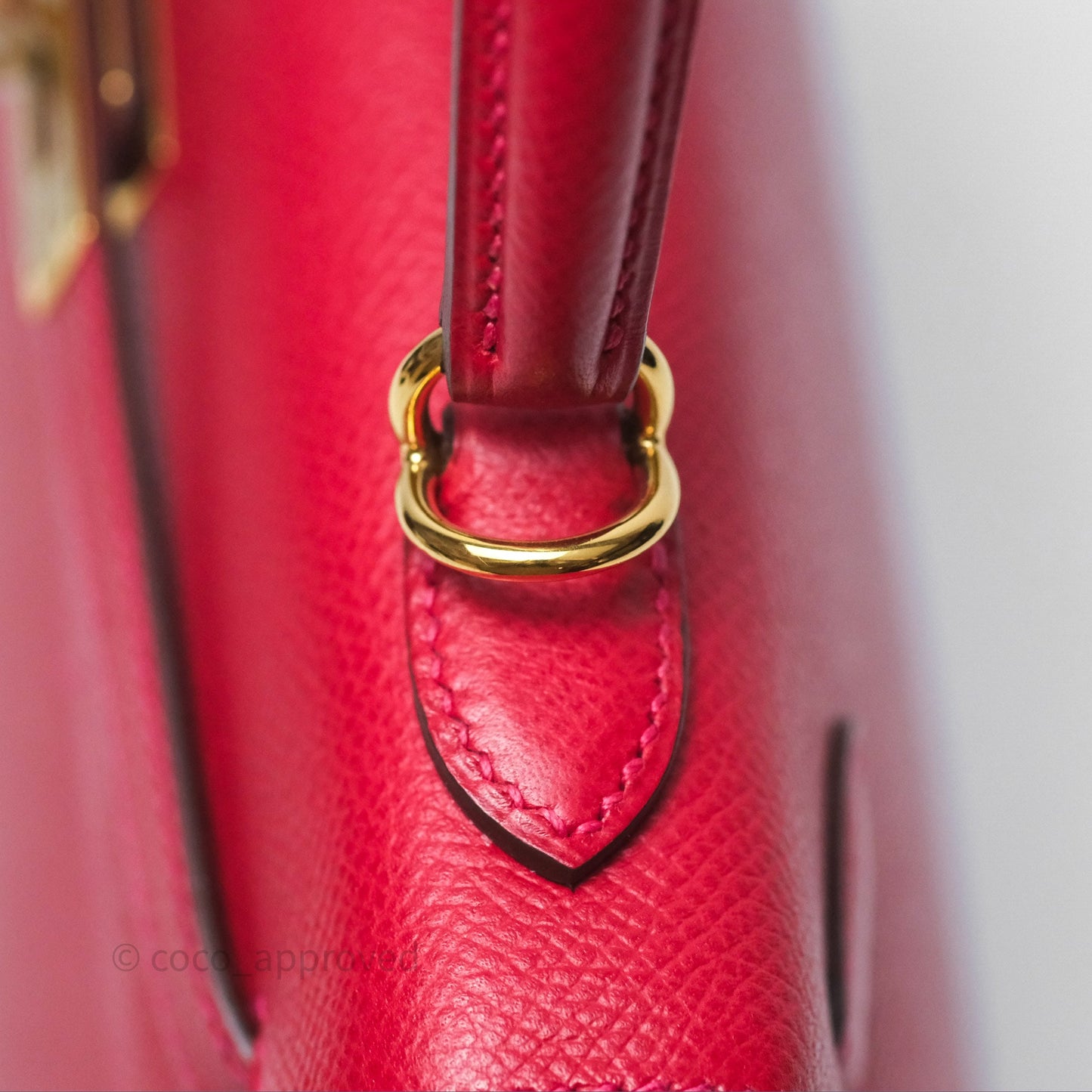 Hermès Sellier Kelly 25 Rouge Casaque Q5 Epsom Gold Hardware