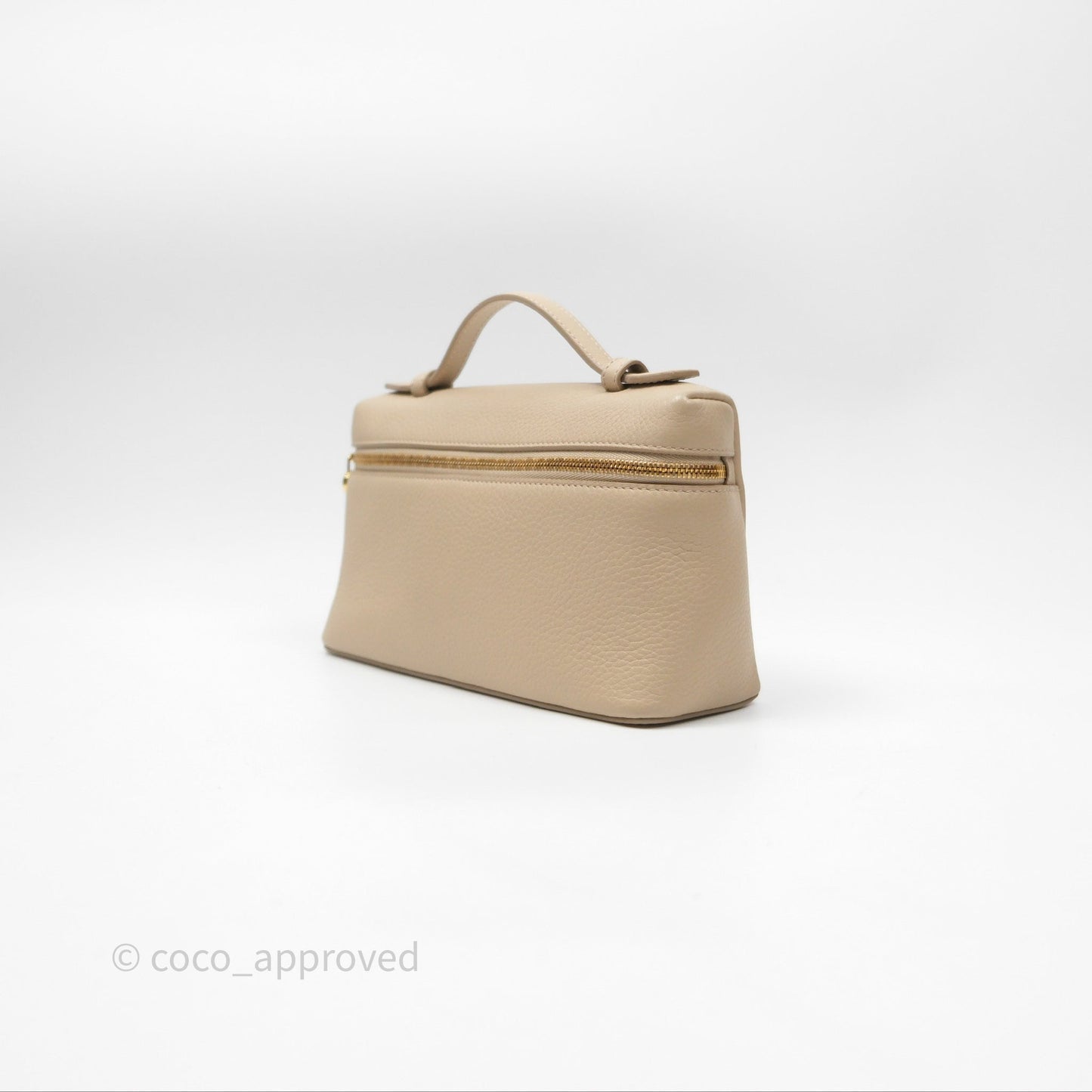 Loro Piana Extra Pocket L19 Cream Grained Calfskin Gold Hardware