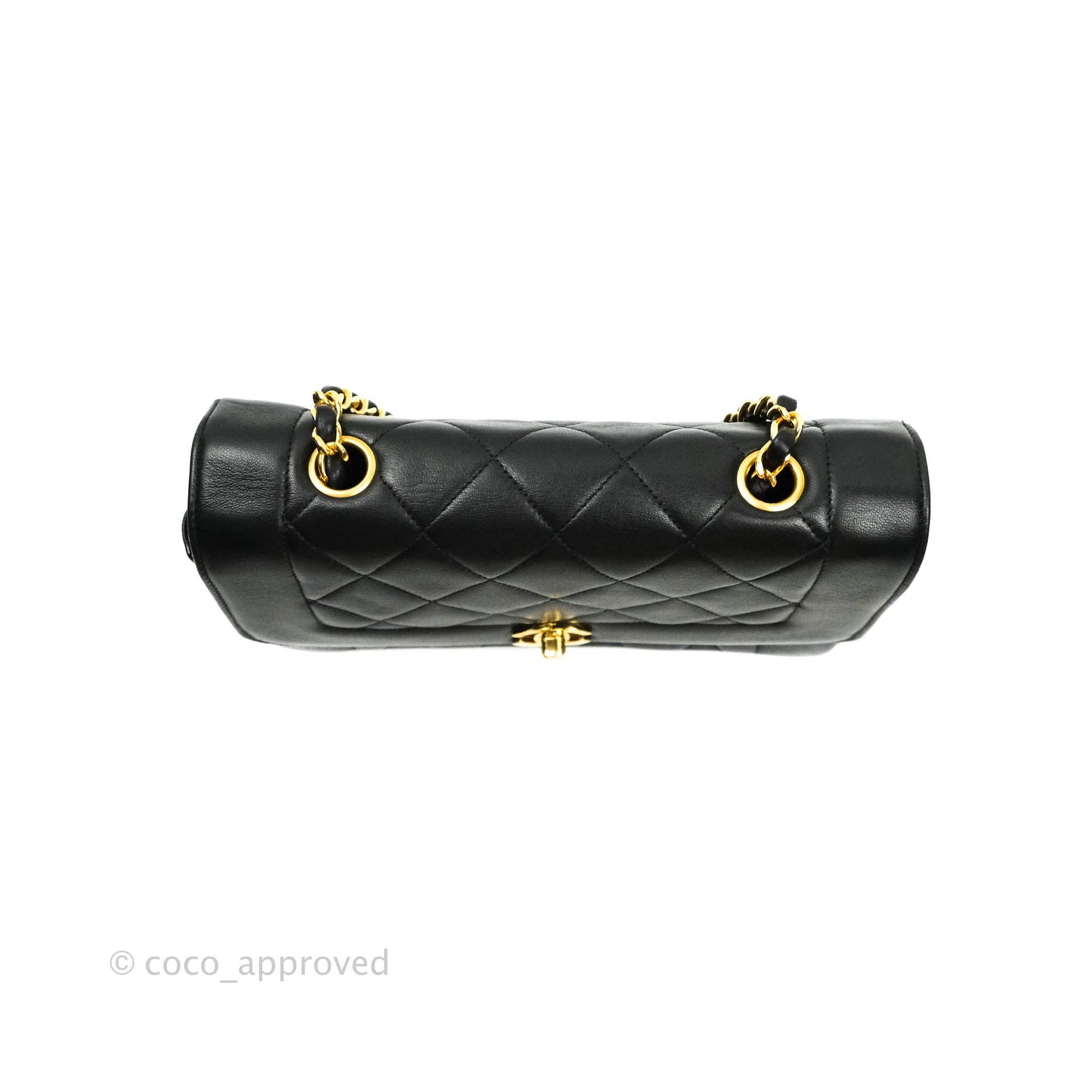 Chanel Black Quilted Lambskin Small Vintage Classic Diana Flap Bag