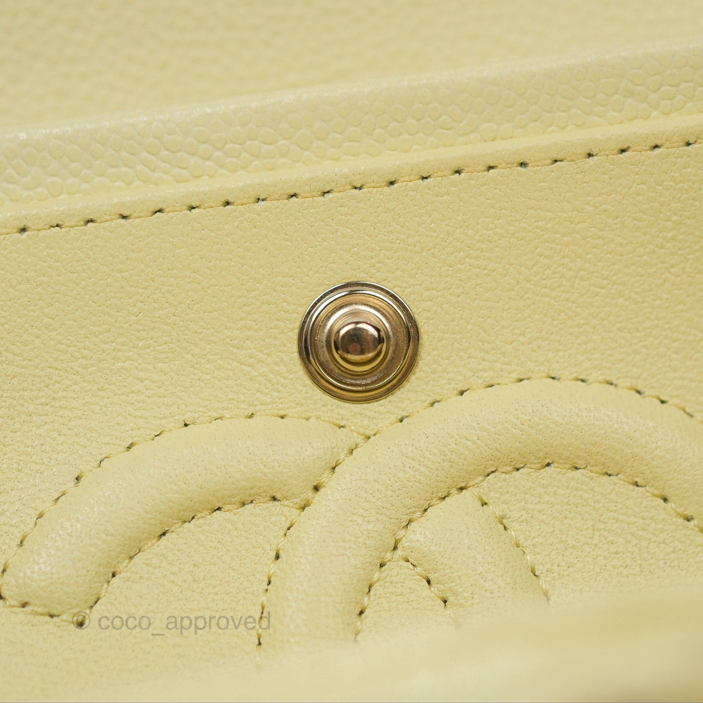 Chanel Small Classic Flap Quilted Yellow Caviar Gold Hardware