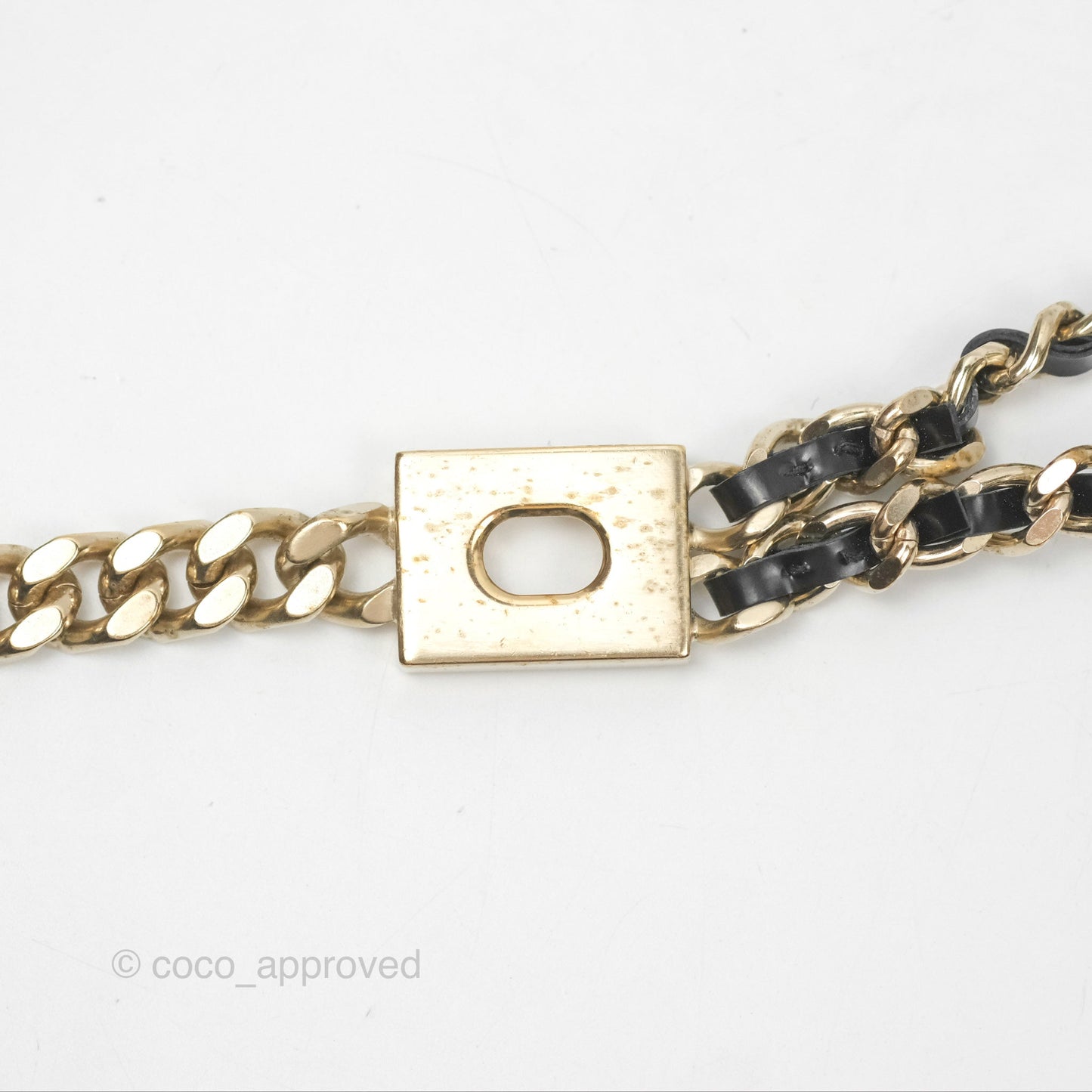 Chanel CC Woven Chain Belt Gold Hardware 17P