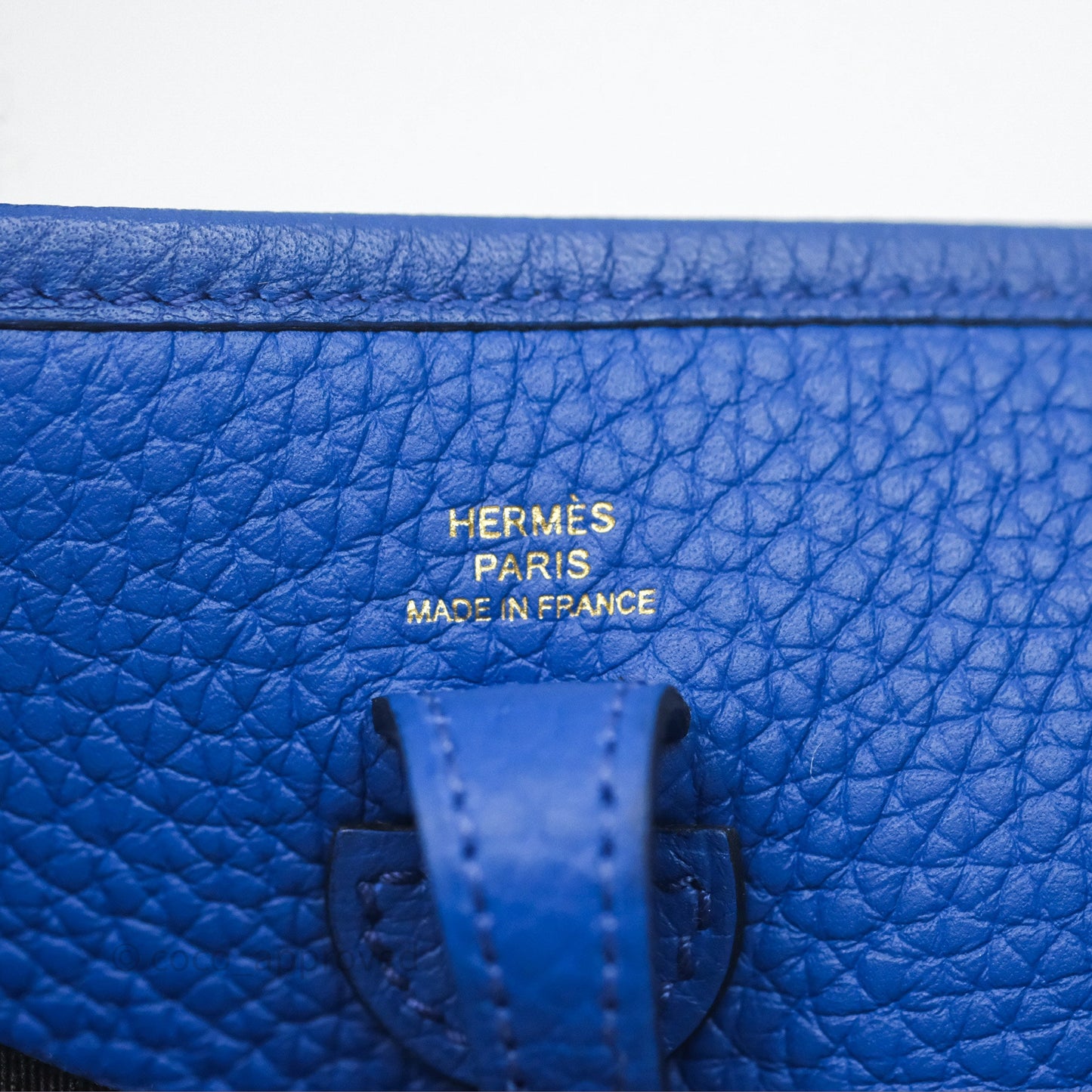 Hermès Mini Evelyne 16 Bleu Royal O8 Clemence Gold Hardware
