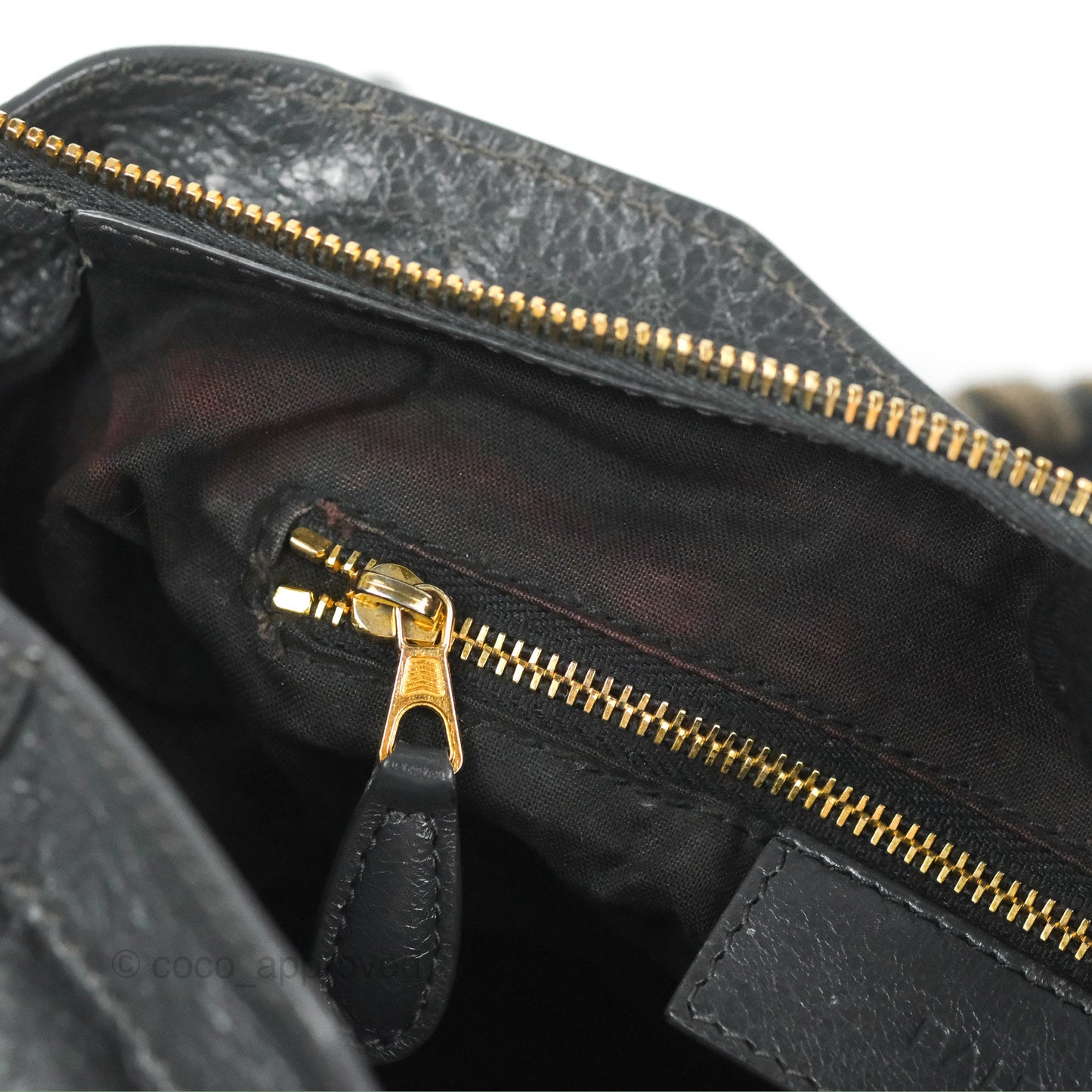 Balenciaga Classic City Bag Dark Grey Calfskin Gold Hardware