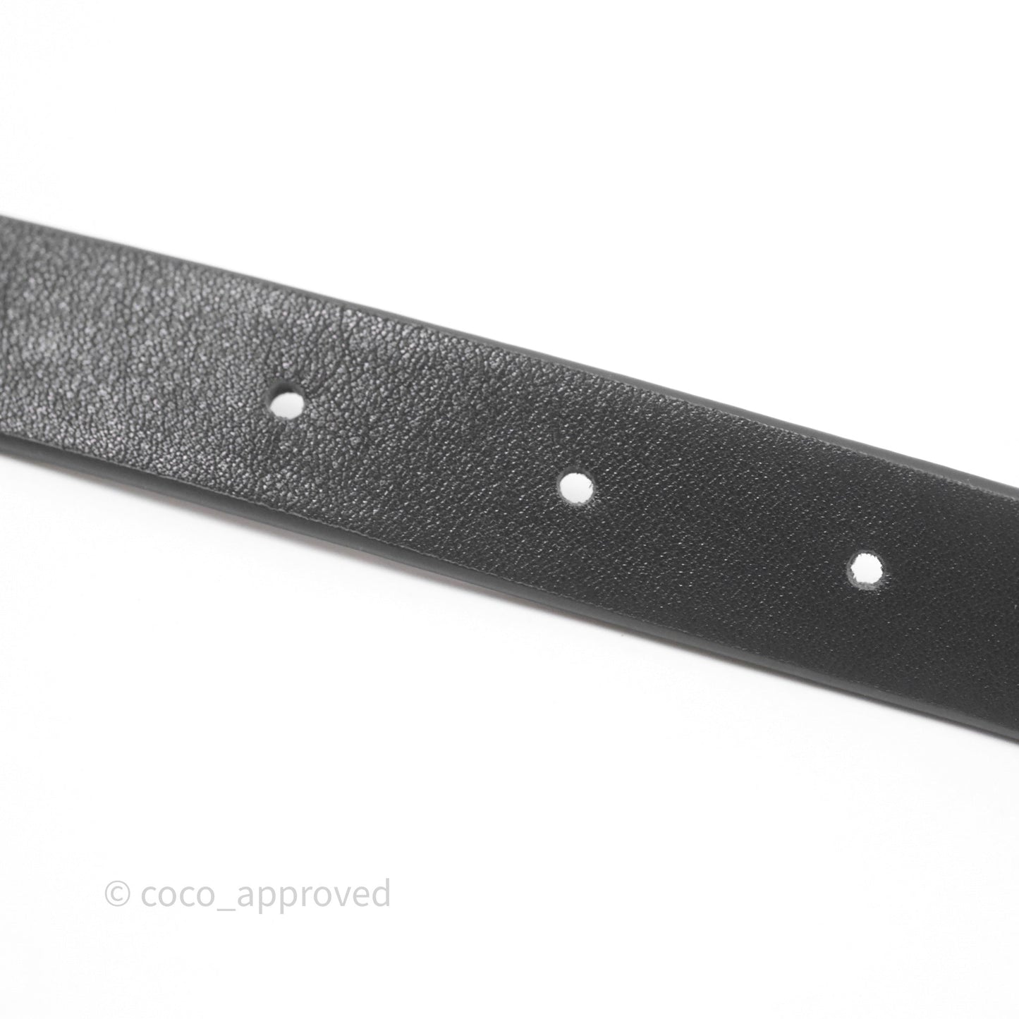 Chanel Crystal CC Belt Black Silver Hardware Size 75 20S