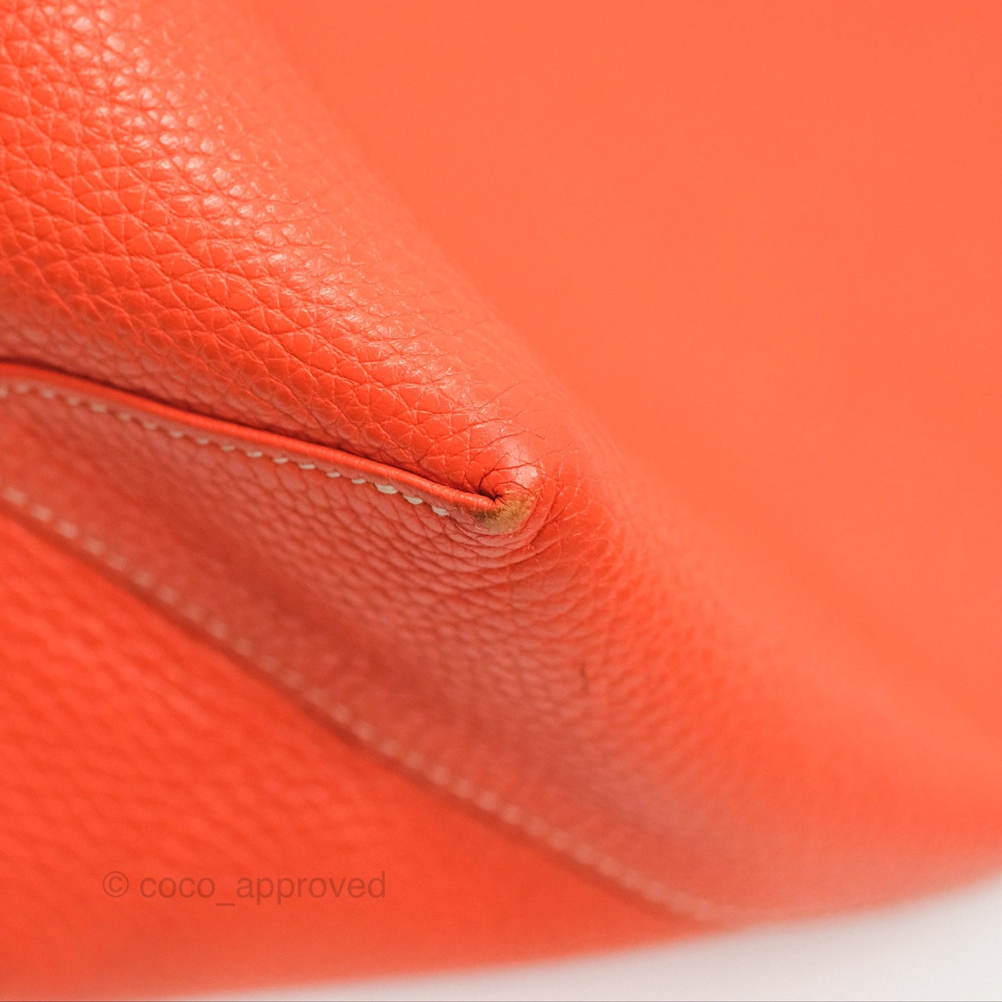Hermès Double Sens Tote 36 Rouge Casaque Orange Crevette Clemence