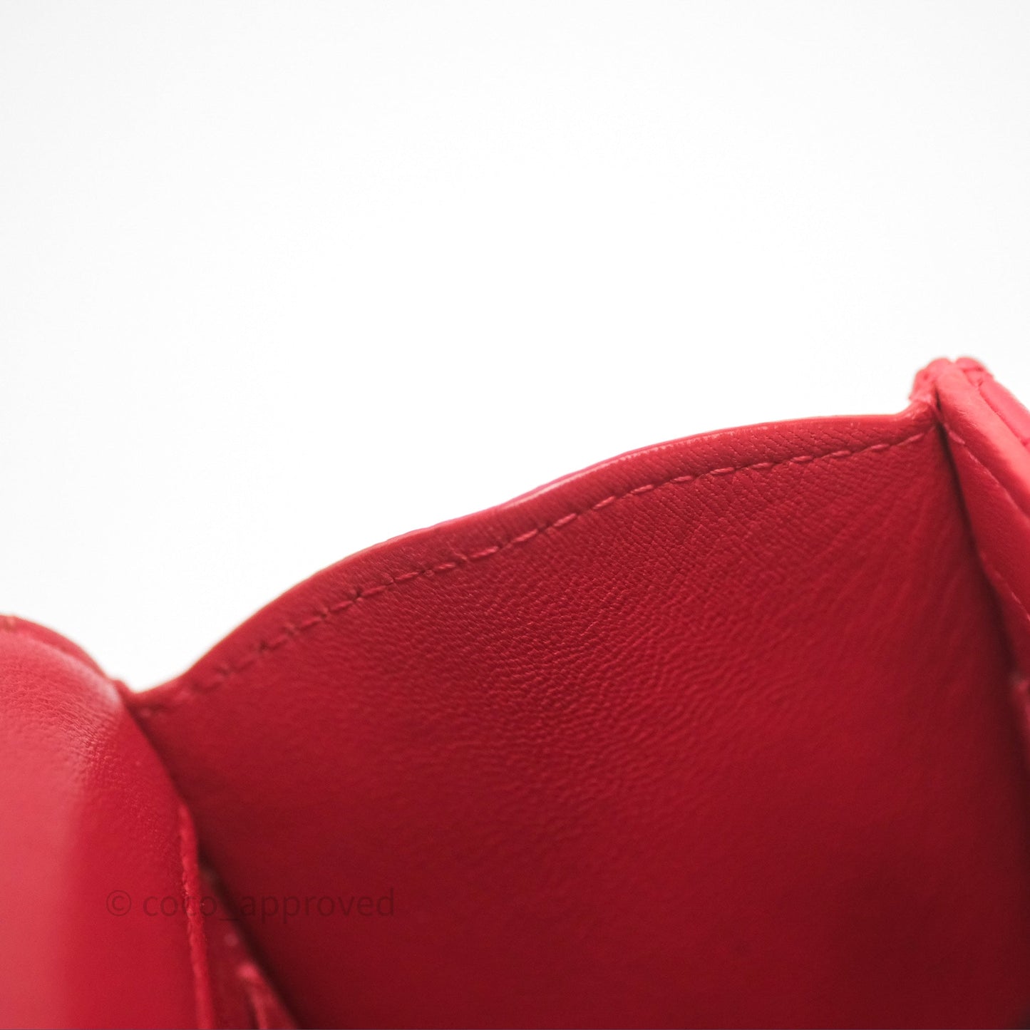 Chanel Mini Quilted Trendy CC Clutch With Chain Red Lambskin Gold Hardware