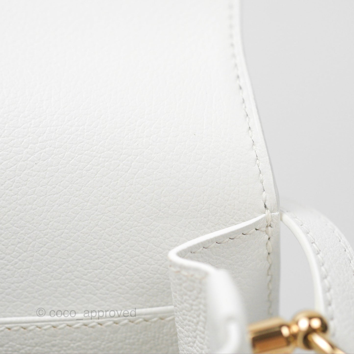 Hermès Roulis Mini 18 New White Evercolor Permabrass Hardware