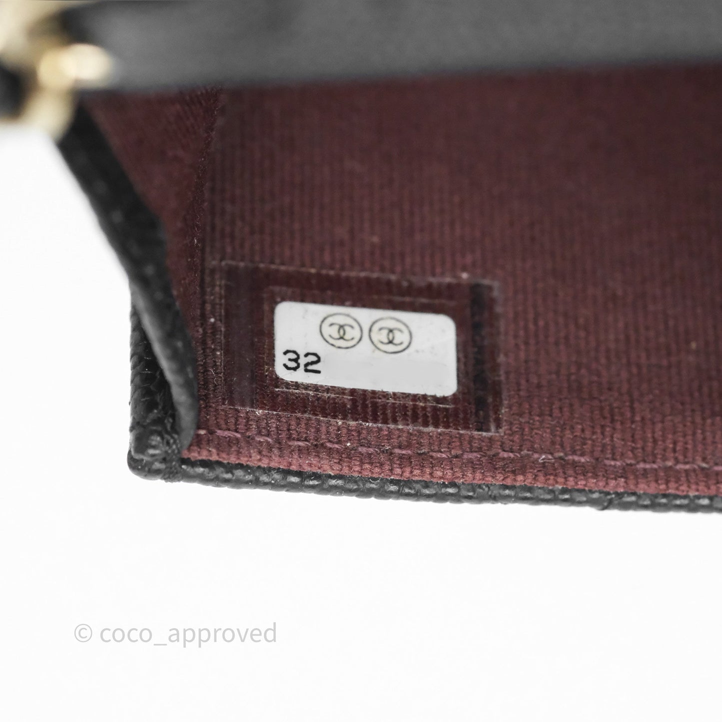 Chanel Mini Wallet With Chain Black Caviar Gold Hardware