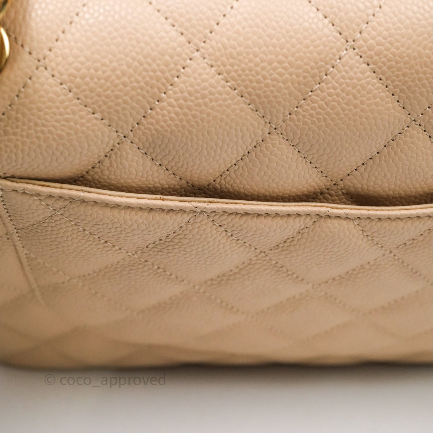 Chanel Jumbo Double Flap Beige Caviar Gold Hardware⁣⁣
