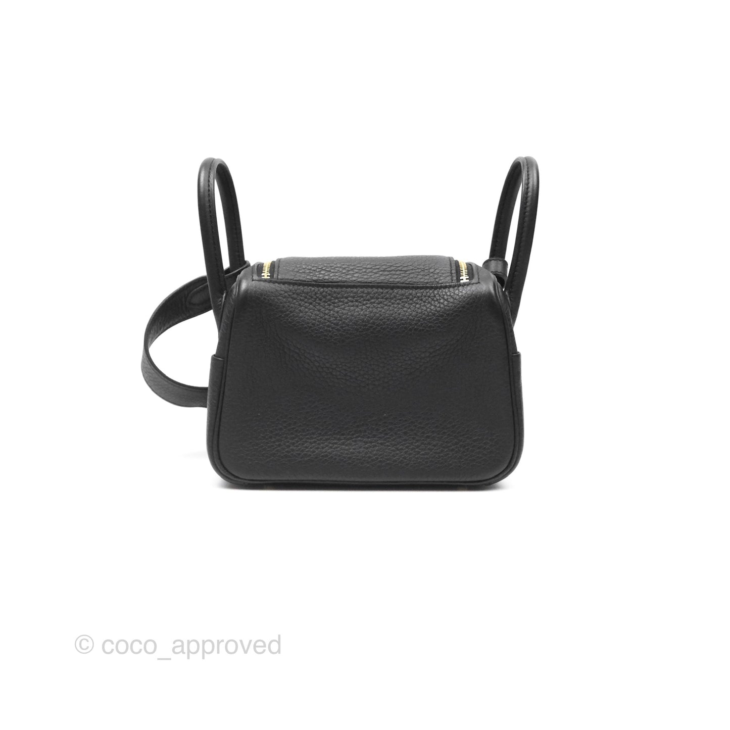 Hermès Mini Lindy 20 Noir 89 Clemence Gold Hardware