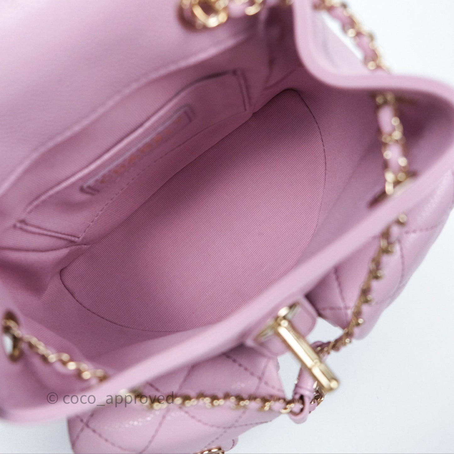 Chanel Mini Duma Backpack Pink Lilac Caviar Gold Hardware
