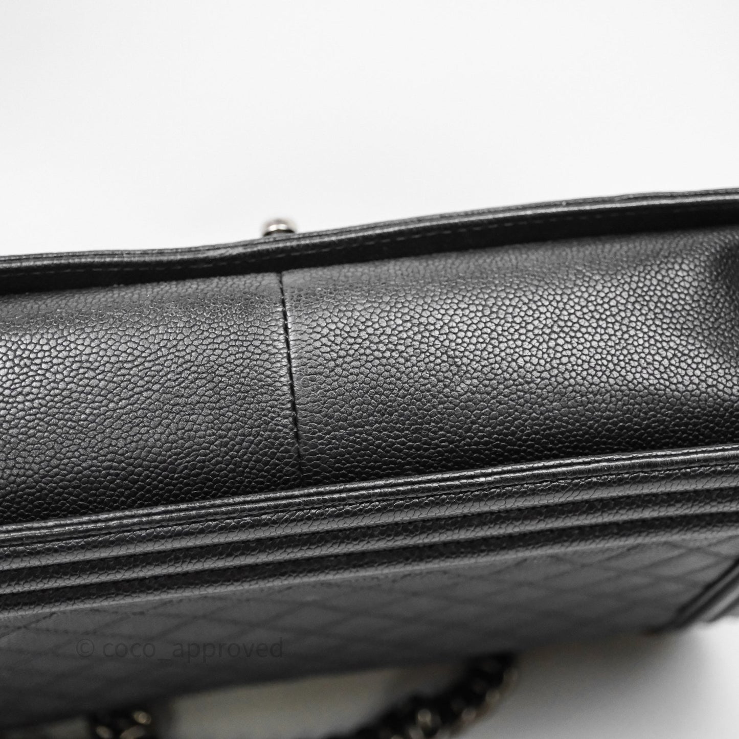 Chanel Quilted New Medium Boy Black Caviar Ruthenium Hardware