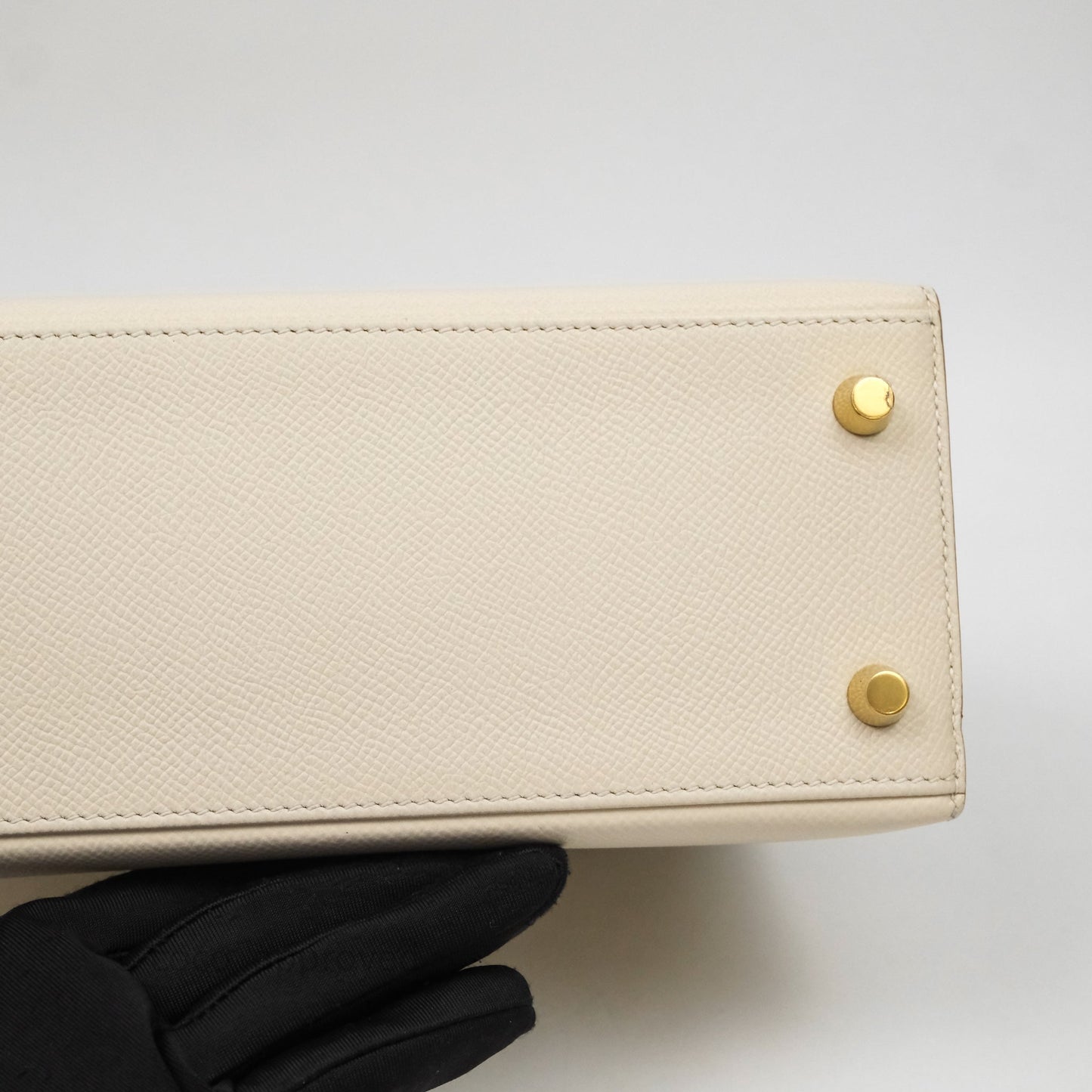 Hermes Kelly 25 Craie Epsom Gold Hardware