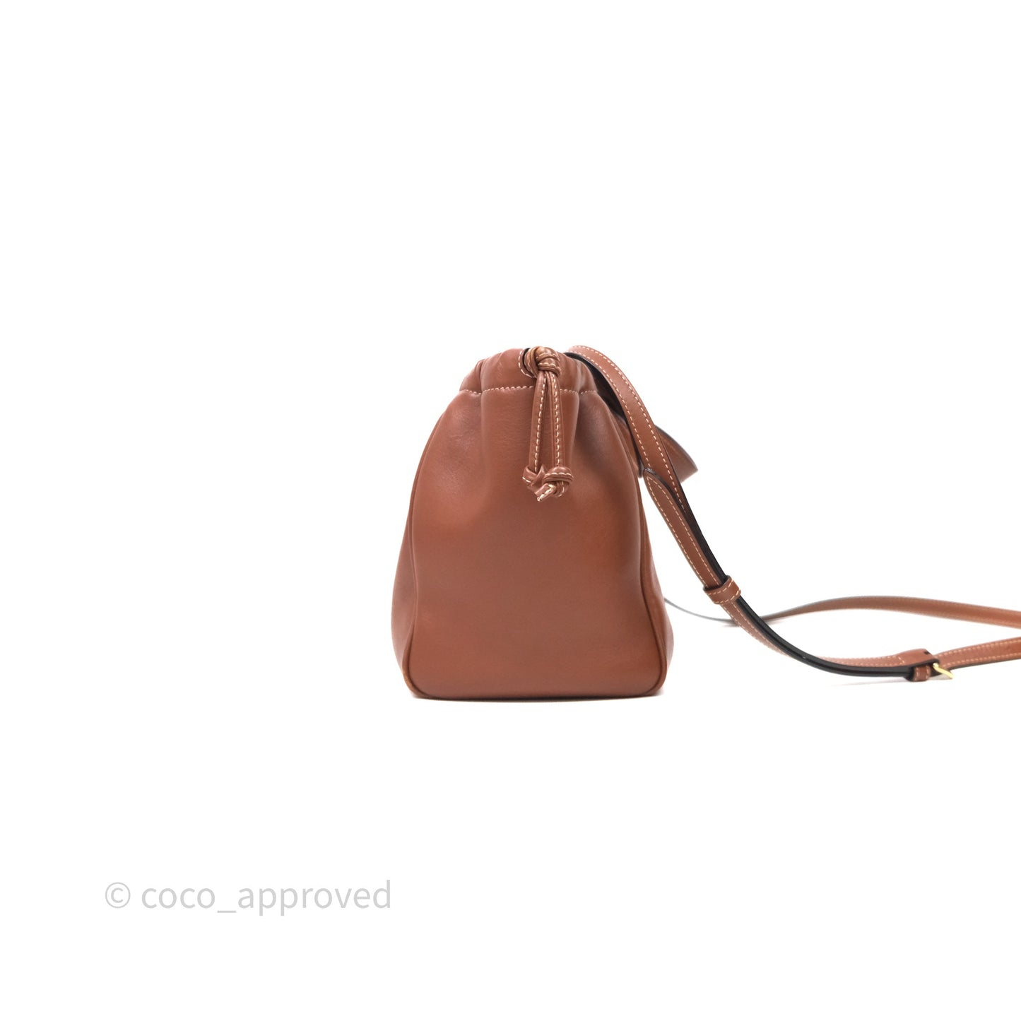 Celine Drawstring Cabas Tote Bag Triomphe in Grained Calfskin Tan