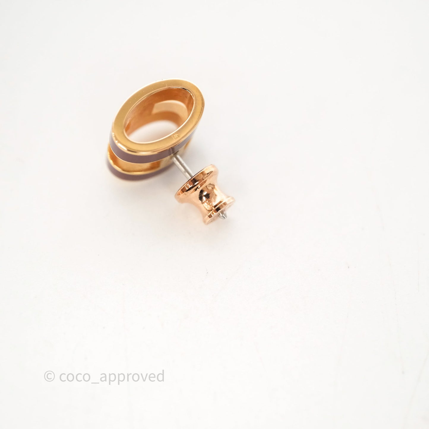 Hermès Pop H Earrings Burgundy Rose Gold