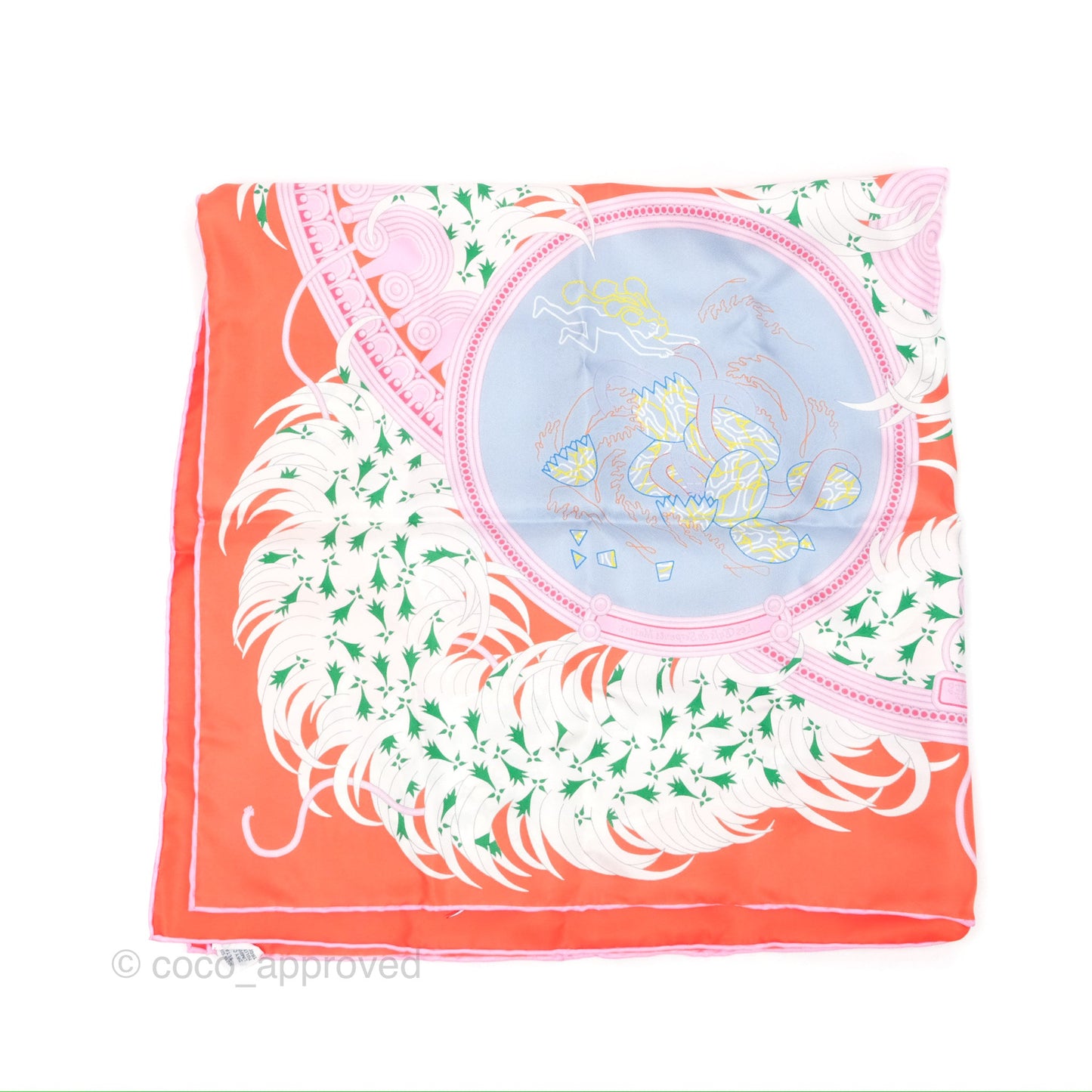 Hermès Legende Brodee Scarf 90